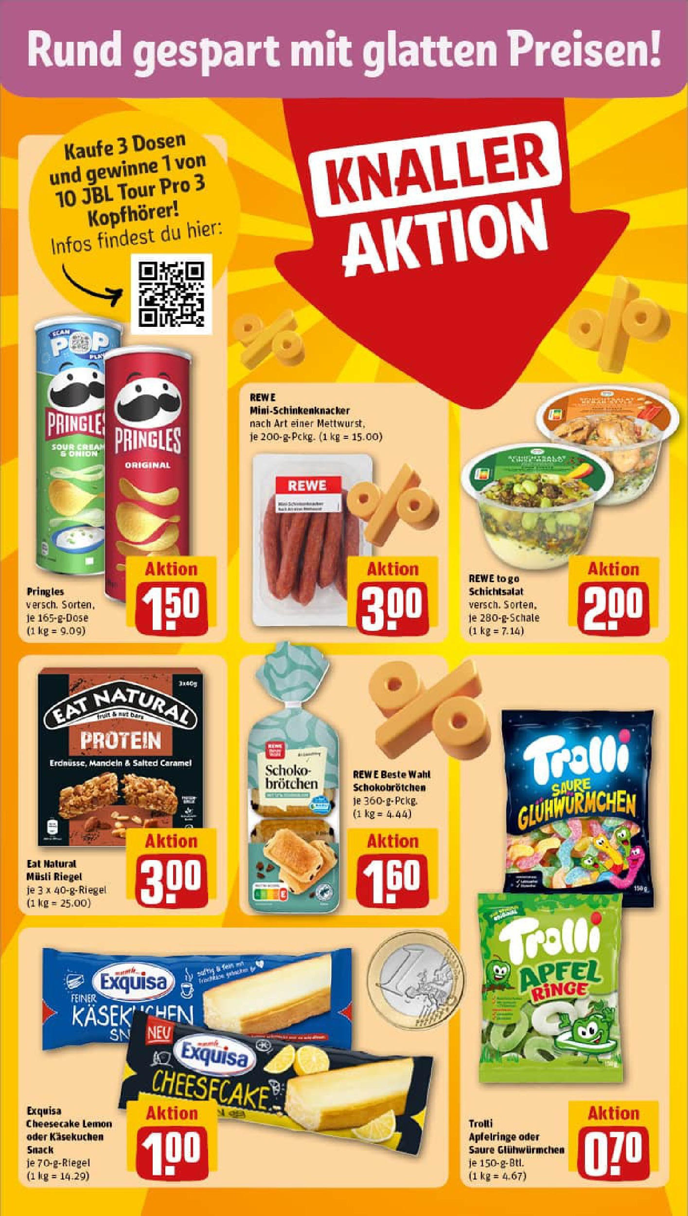 REWE Prospekt ab 06.07.2025 zum Blättern » Angebote | Seite: 16 | Produkte: Musli, Äpfel, Mandeln, Kopfhörer