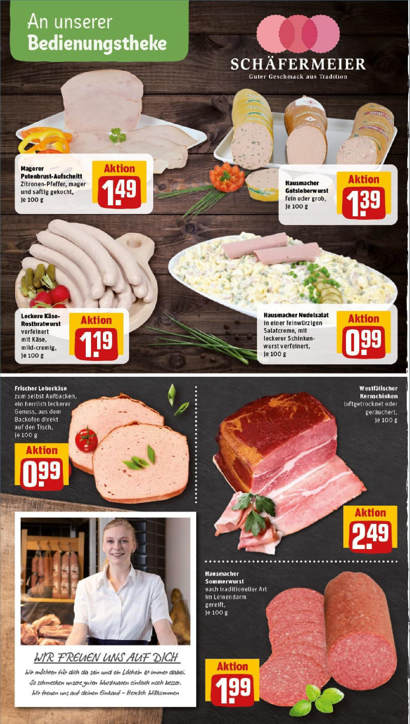 REWE Prospekt ab 06.07.2025 zum Blättern » Angebote | Seite: 8 | Produkte: Käse, Wurst, Backofen, Schinken