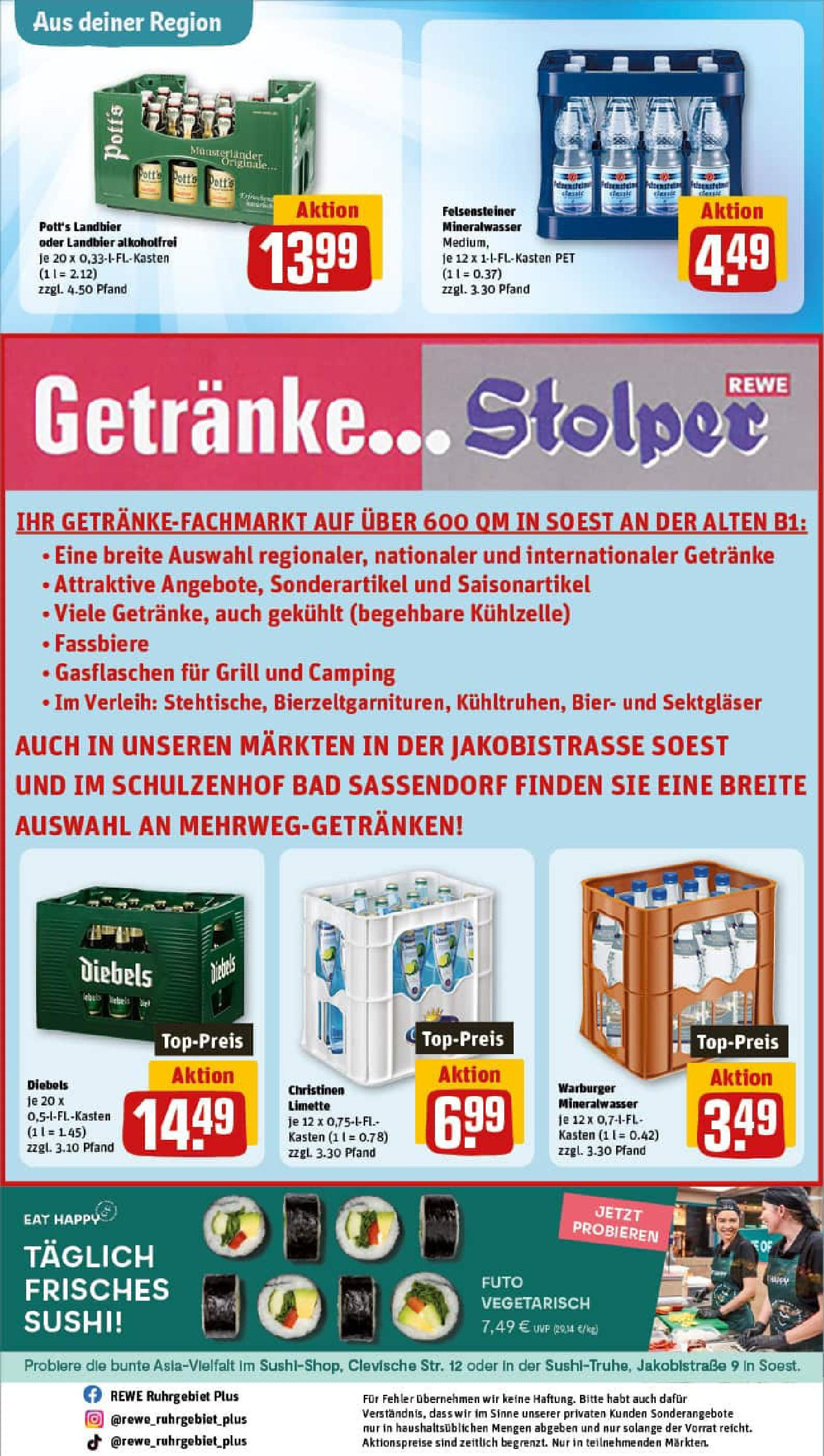REWE Prospekt ab 06.07.2025 zum Blättern » Angebote | Seite: 31 | Produkte: Grill, Bad, Mineralwasser, Limette