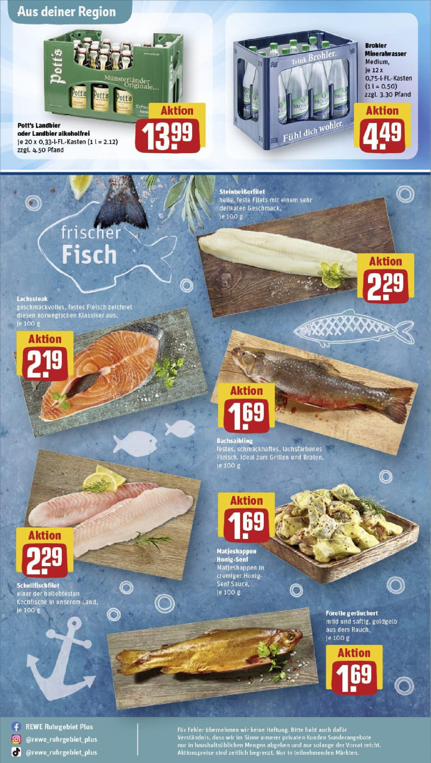 REWE Prospekt ab 06.07.2025 zum Blättern » Angebote | Seite: 31 | Produkte: Mineralwasser, Fisch, Steak, Fleisch