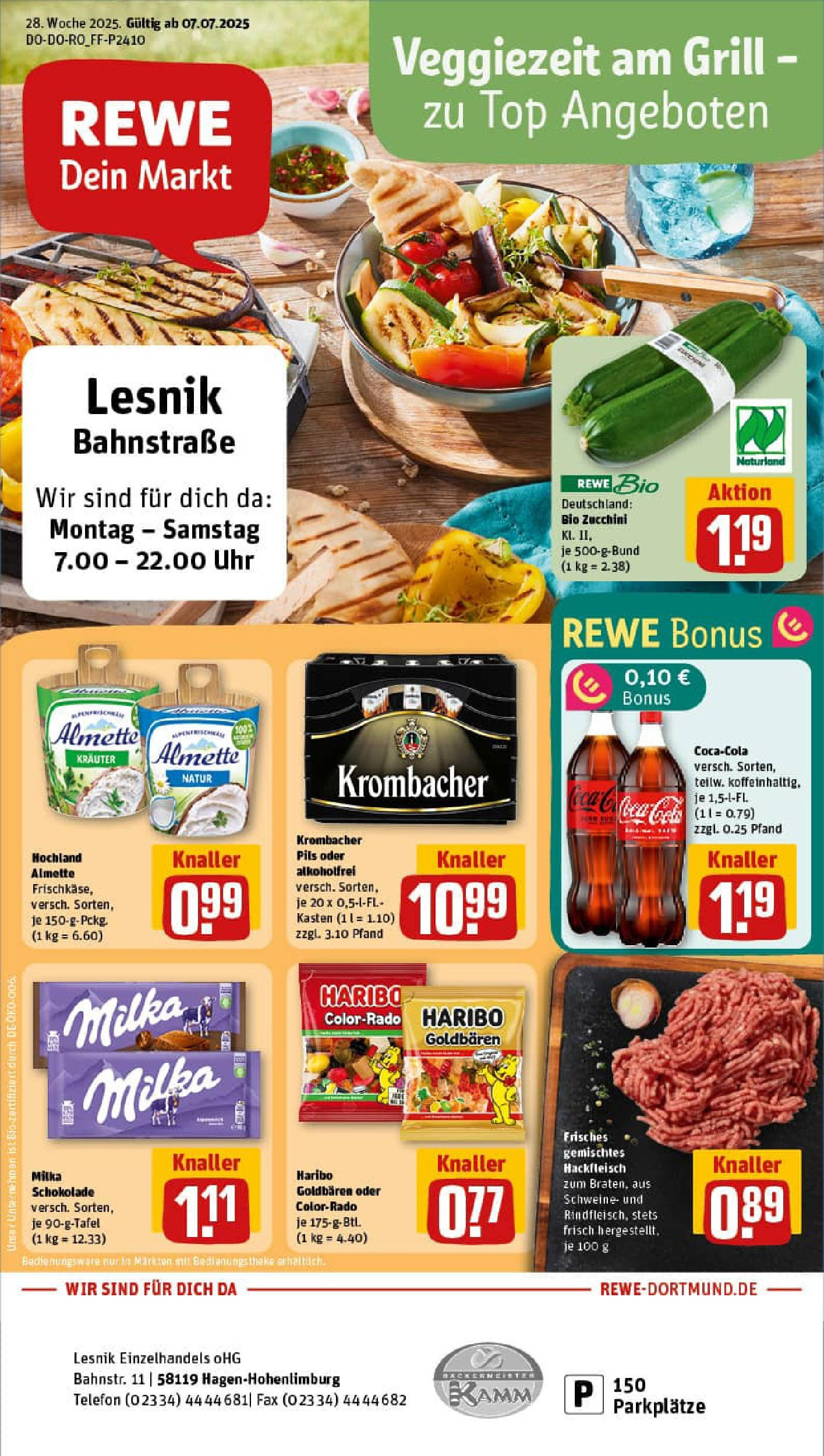 REWE Prospekt ab 06.07.2025 zum Blättern » Angebote | Seite: 1 | Produkte: Top, Almette, Milka schokolade, Milka
