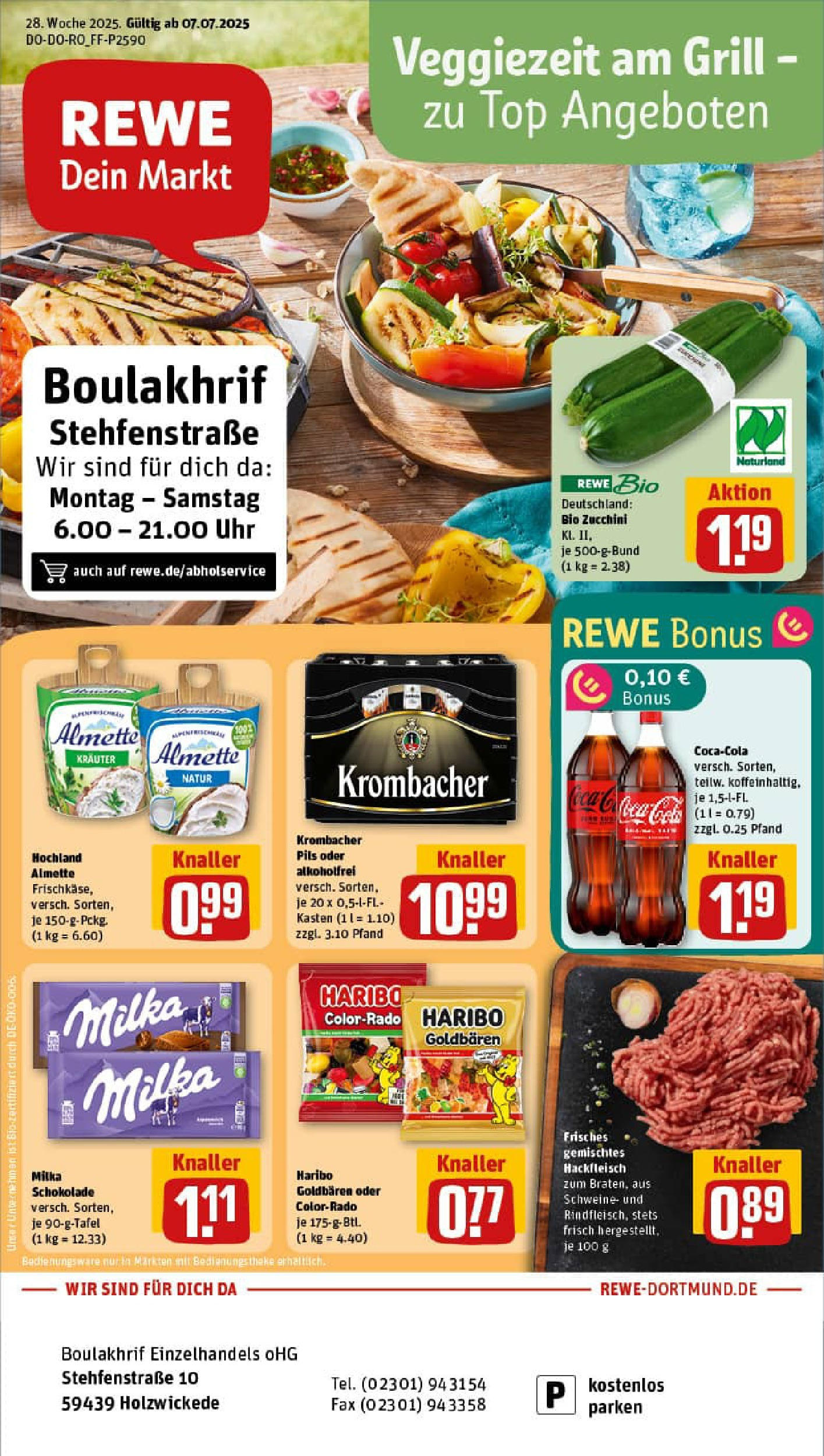 REWE Prospekt ab 06.07.2025 zum Blättern » Angebote | Seite: 1 | Produkte: Grill, Schokolade, Milka schokolade, Milka