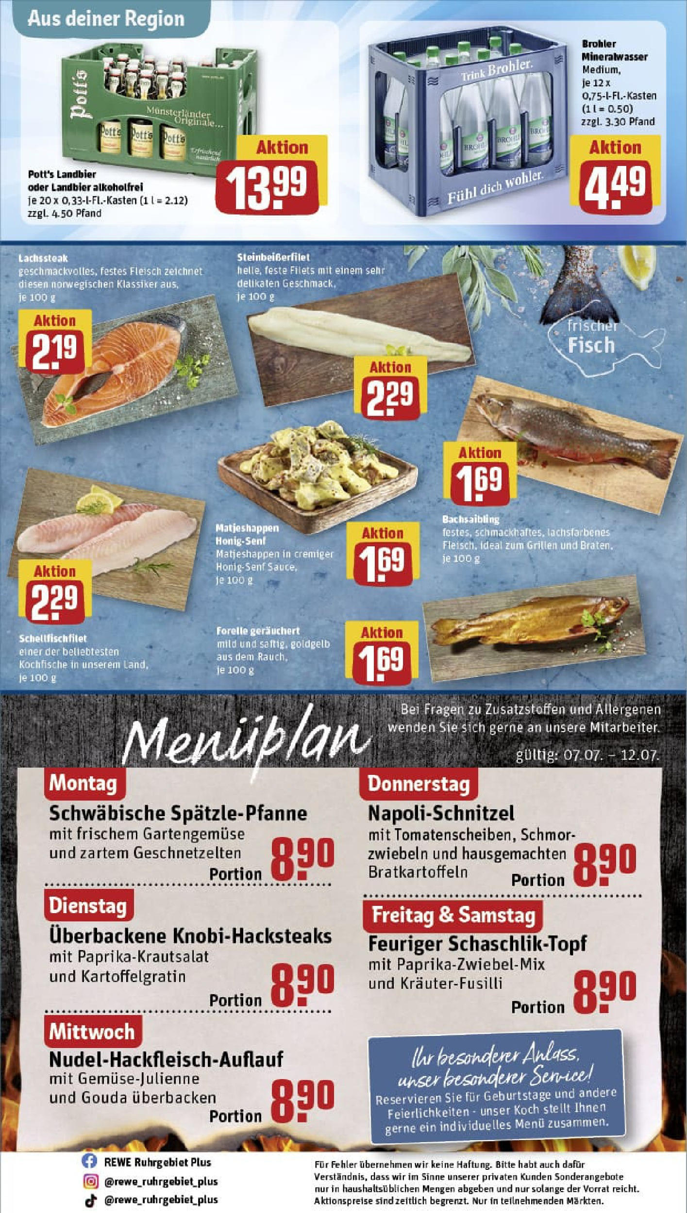 REWE Prospekt ab 06.07.2025 zum Blättern » Angebote | Seite: 31 | Produkte: Gouda, Fisch, Pasta, Fleisch