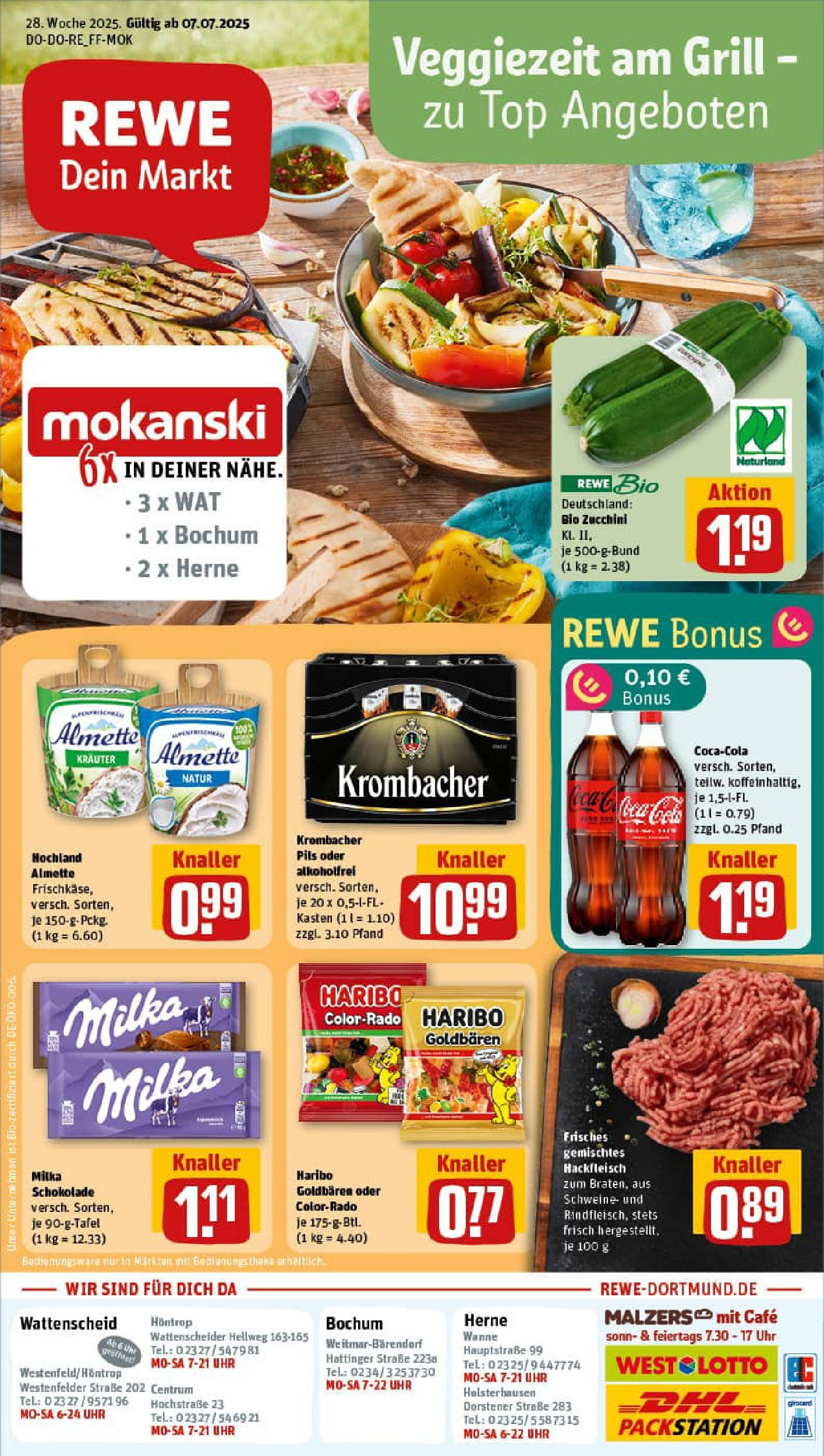 REWE Prospekt ab 06.07.2025 nächste Woche - Prospekt Bochum Vorschau von dem Prospekt des Geschäftes Rewe, gültig ab dem 06.07.2025