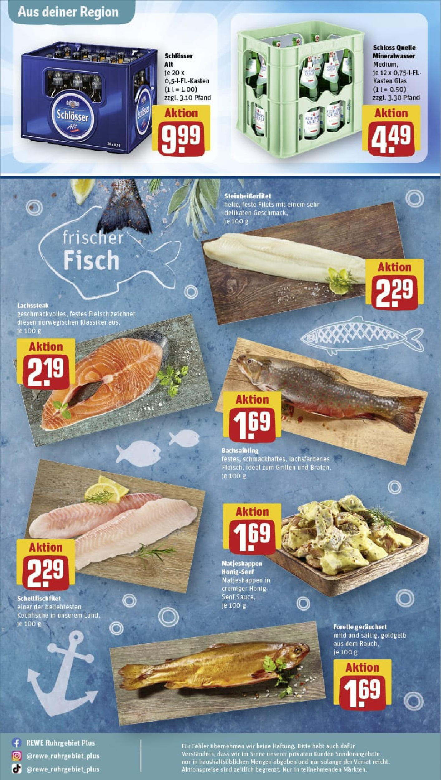 REWE Prospekt ab 06.07.2025 zum Blättern » Angebote | Seite: 31 | Produkte: Mineralwasser, Fisch, Steak, Fleisch