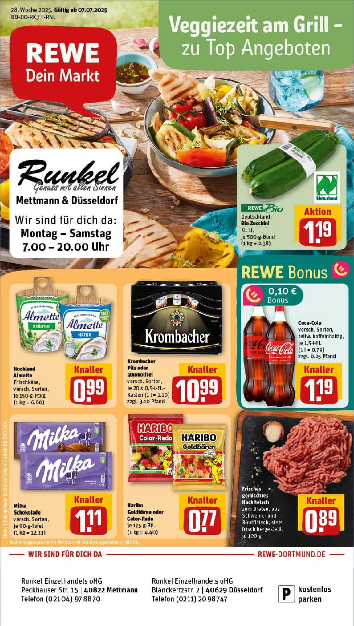 REWE Prospekt ab 06.07.2025 nächste Woche - Prospekt Mettmann Vorschau von dem Prospekt des Geschäftes Rewe, gültig ab dem 06.07.2025