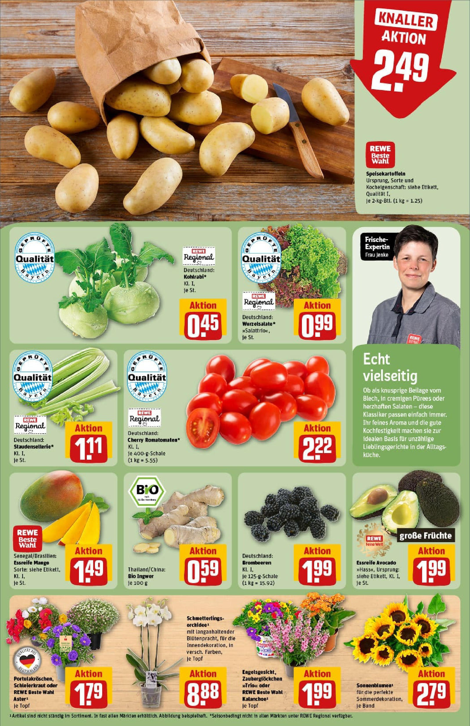 REWE Prospekt ab 06.07.2025 zum Blättern » Angebote | Seite: 7 | Produkte: Top, Kohlrabi, Avocado, Mango