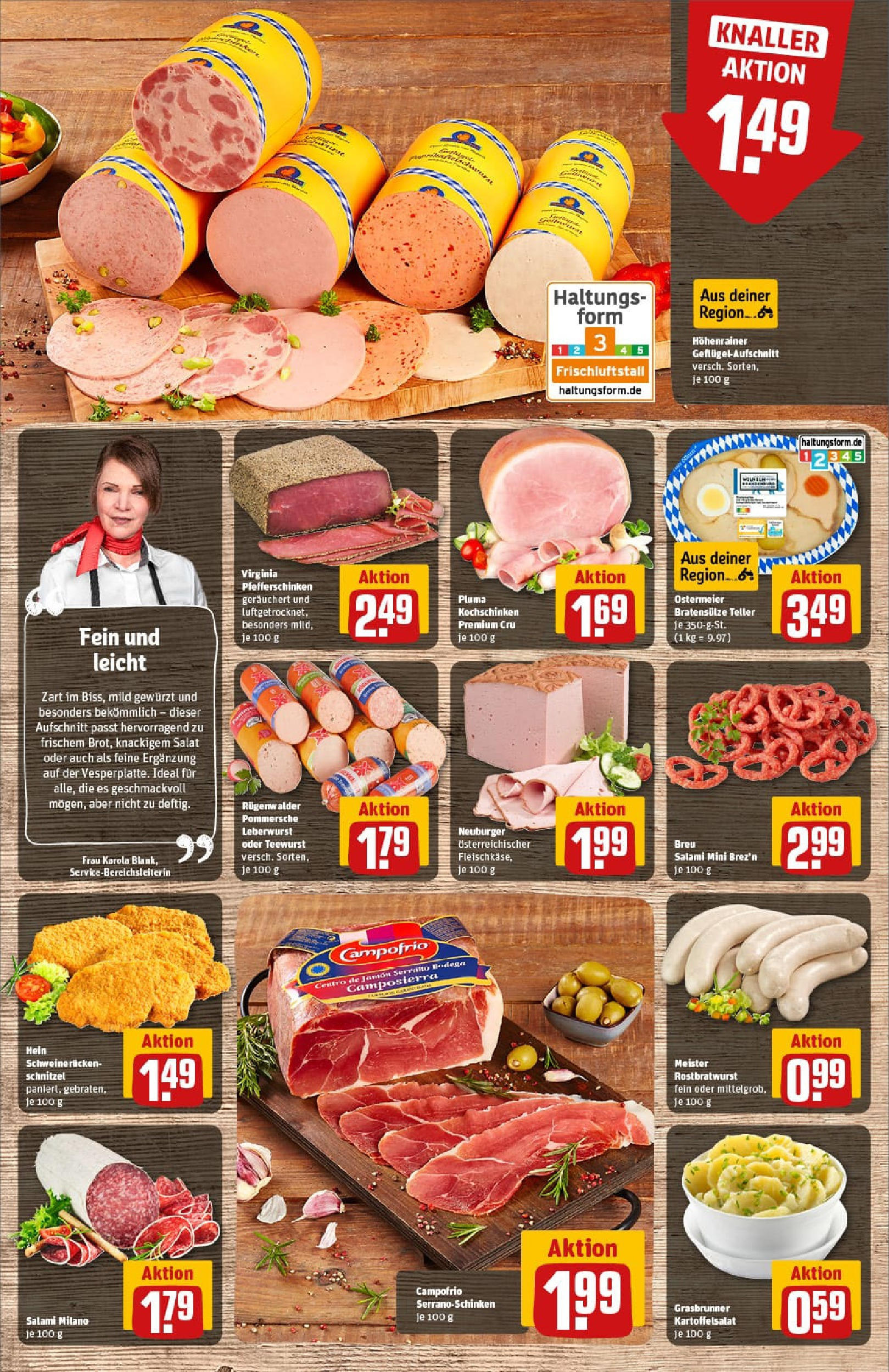 REWE Prospekt ab 06.07.2025 zum Blättern » Angebote | Seite: 12 | Produkte: Schnitzel, Schweinerucken, Salami, Salat