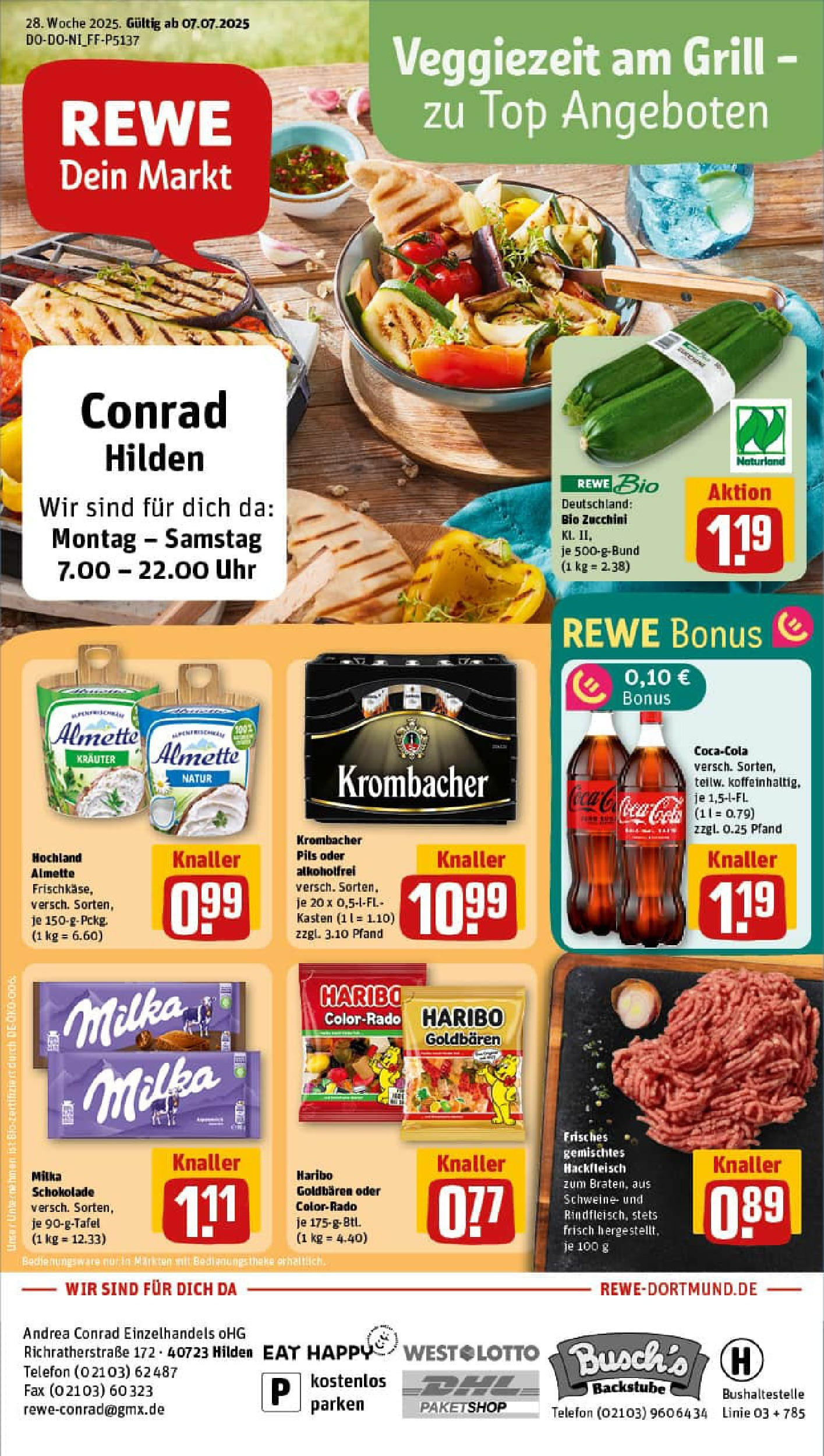 REWE Prospekt ab 06.07.2025 zum Blättern » Angebote | Seite: 1 | Produkte: Top, Almette, Schokolade, Krombacher