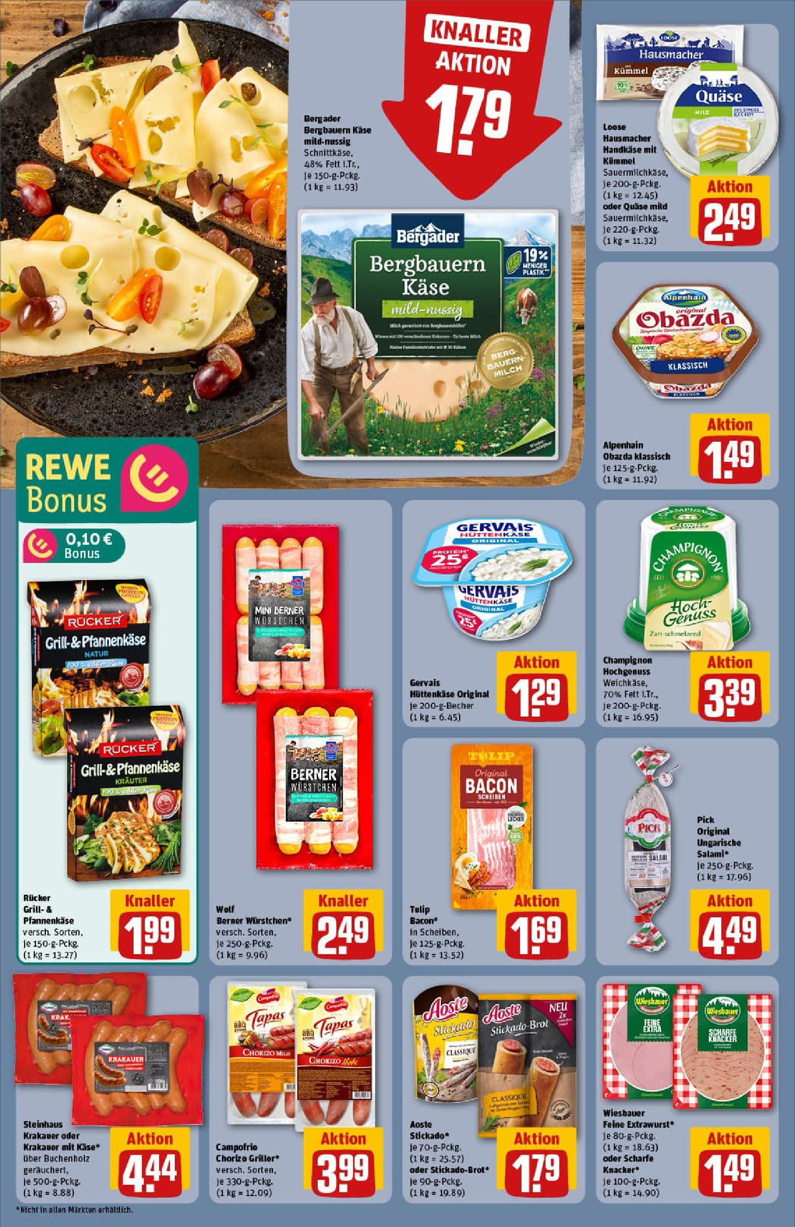 REWE Prospekt ab 06.07.2025 zum Blättern » Angebote | Seite: 16 | Produkte: Grill, Milch, Salami, Hüttenkäse