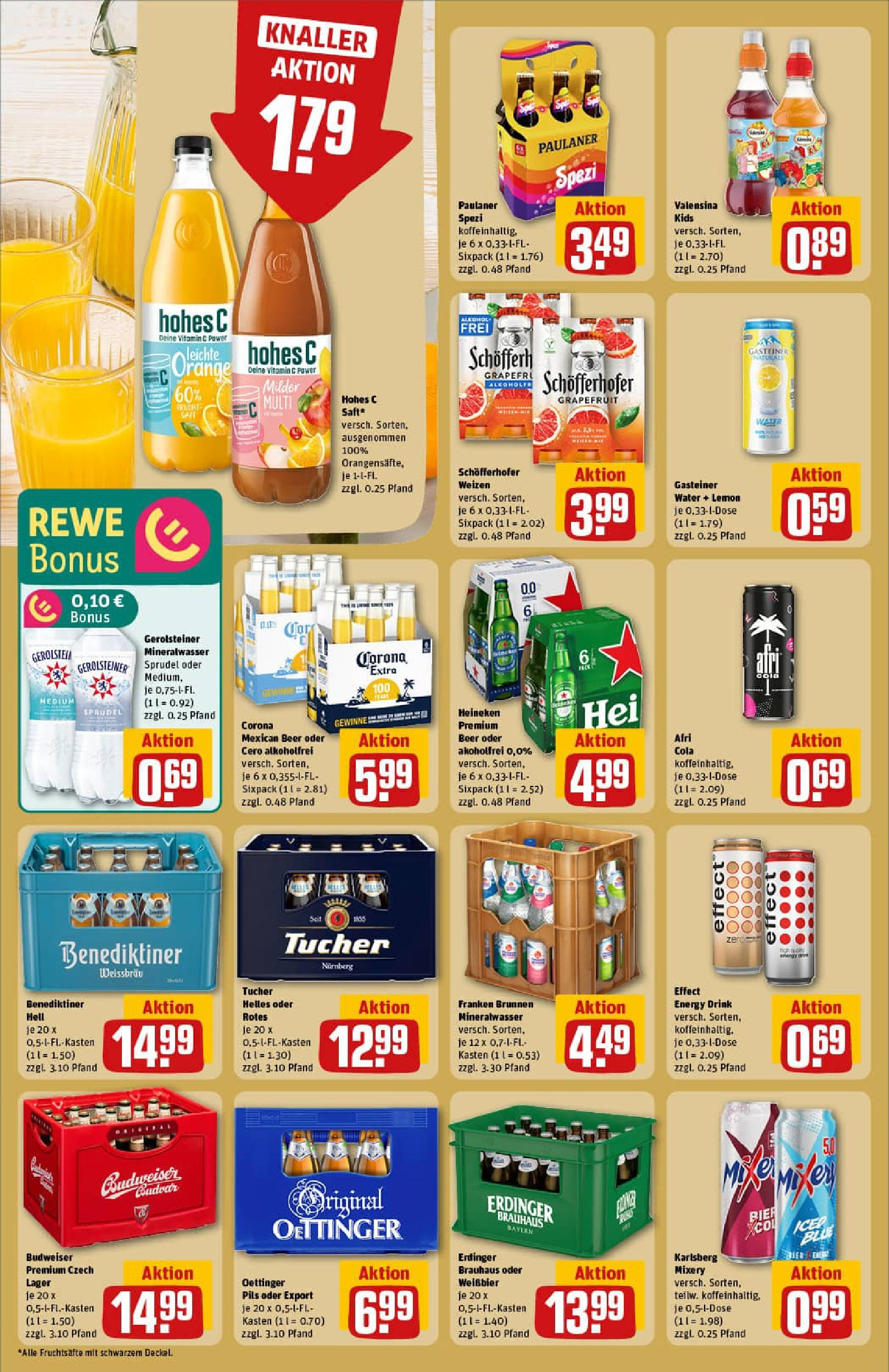 REWE Prospekt ab 06.07.2025 zum Blättern » Angebote | Seite: 18 | Produkte: Weißbier, Paulaner spezi, Valensina, Grapefruit