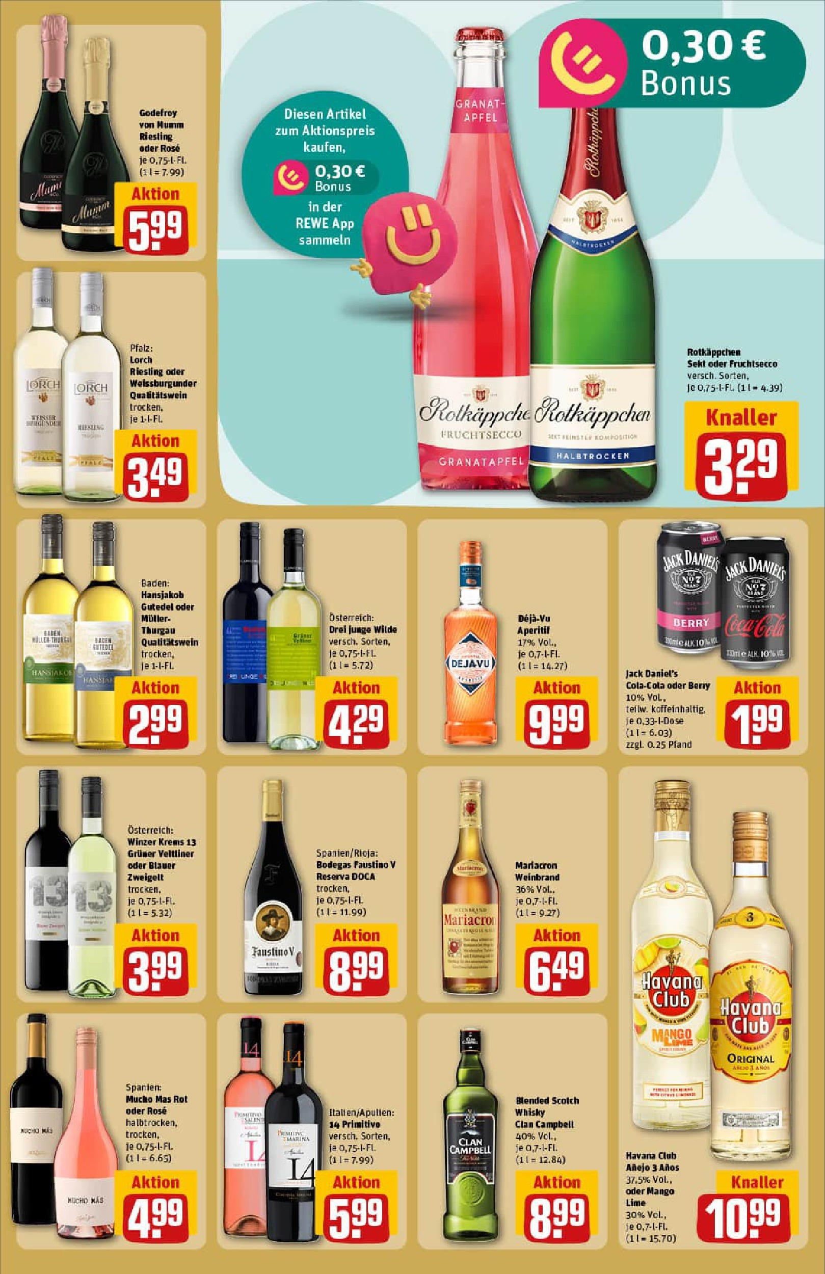 REWE Prospekt ab 06.07.2025 zum Blättern » Angebote | Seite: 19 | Produkte: Havana club, Cola, Fruchtsecco, Mango