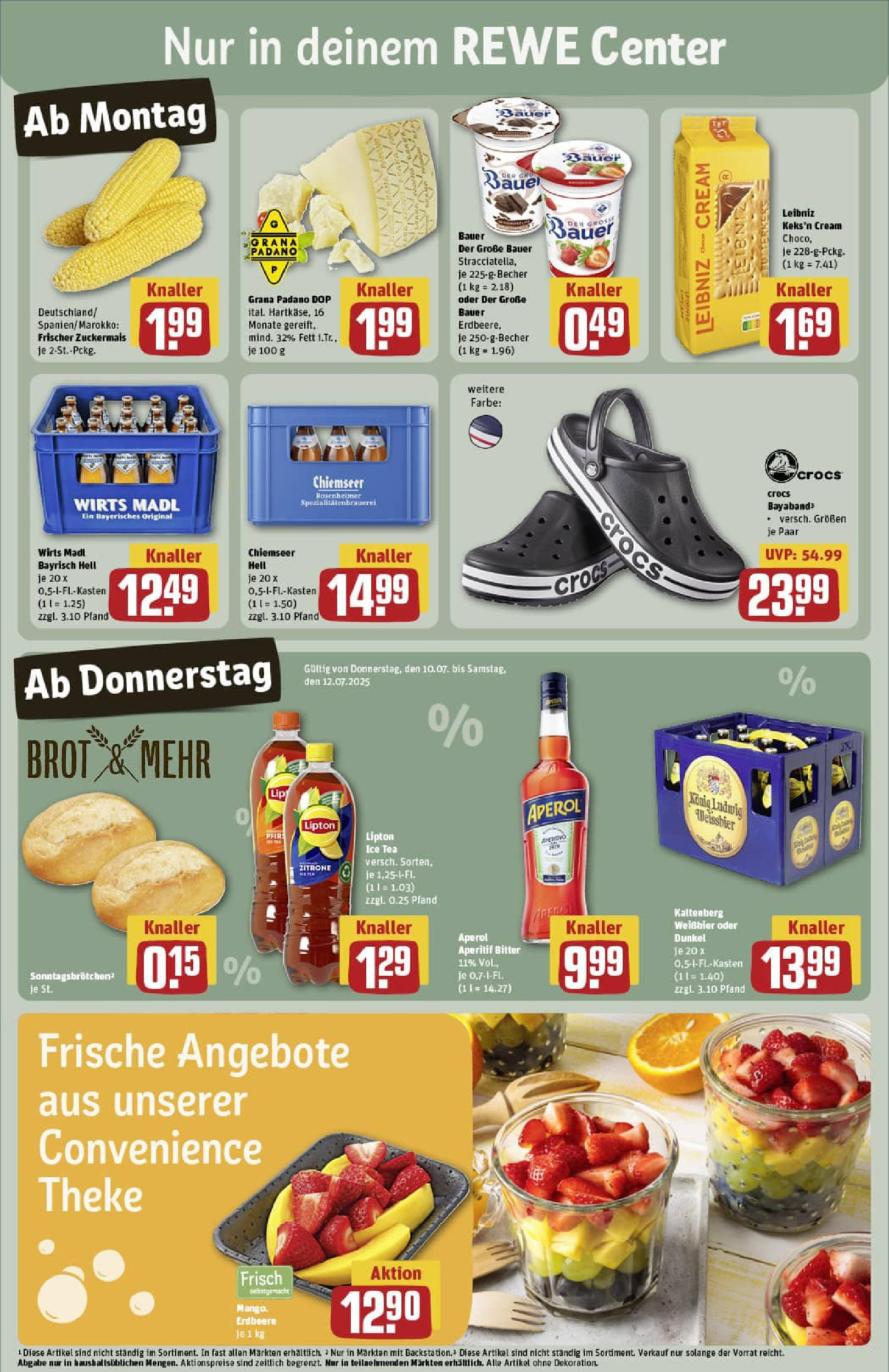 REWE Prospekt ab 06.07.2025 zum Blättern » Angebote | Seite: 3 | Produkte: Theke, Zitrone, Brot, Aperol