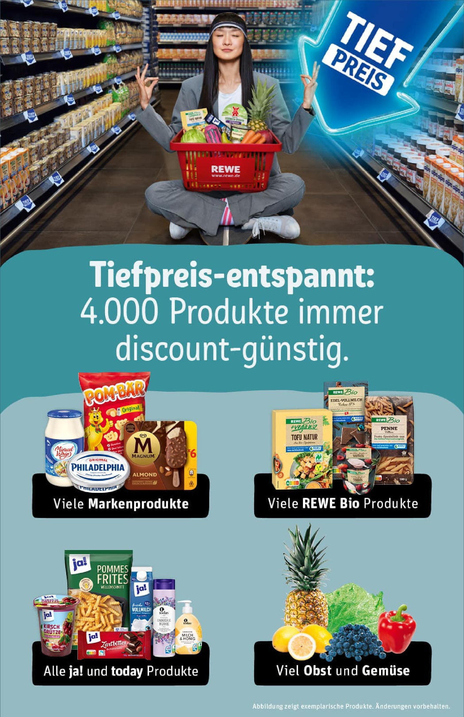 REWE Prospekt ab 06.07.2025 zum Blättern » Angebote | Seite: 26 | Produkte: Philadelphia, Pommes frites, POM-BÄR, Obst