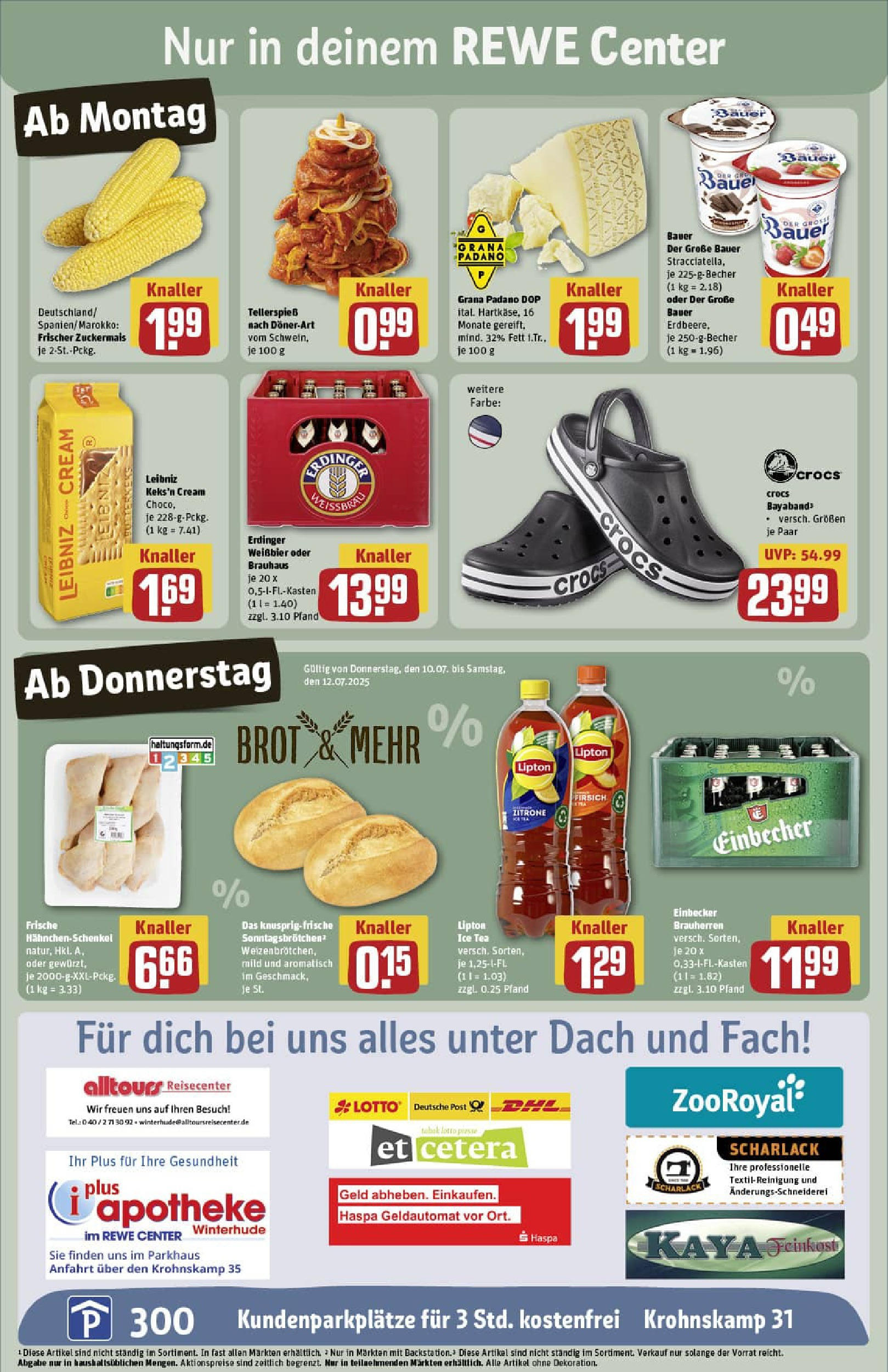REWE Prospekt ab 06.07.2025 zum Blättern » Angebote | Seite: 3 | Produkte: Presse, Hahnchenschenkel, Weißbier, Zitrone
