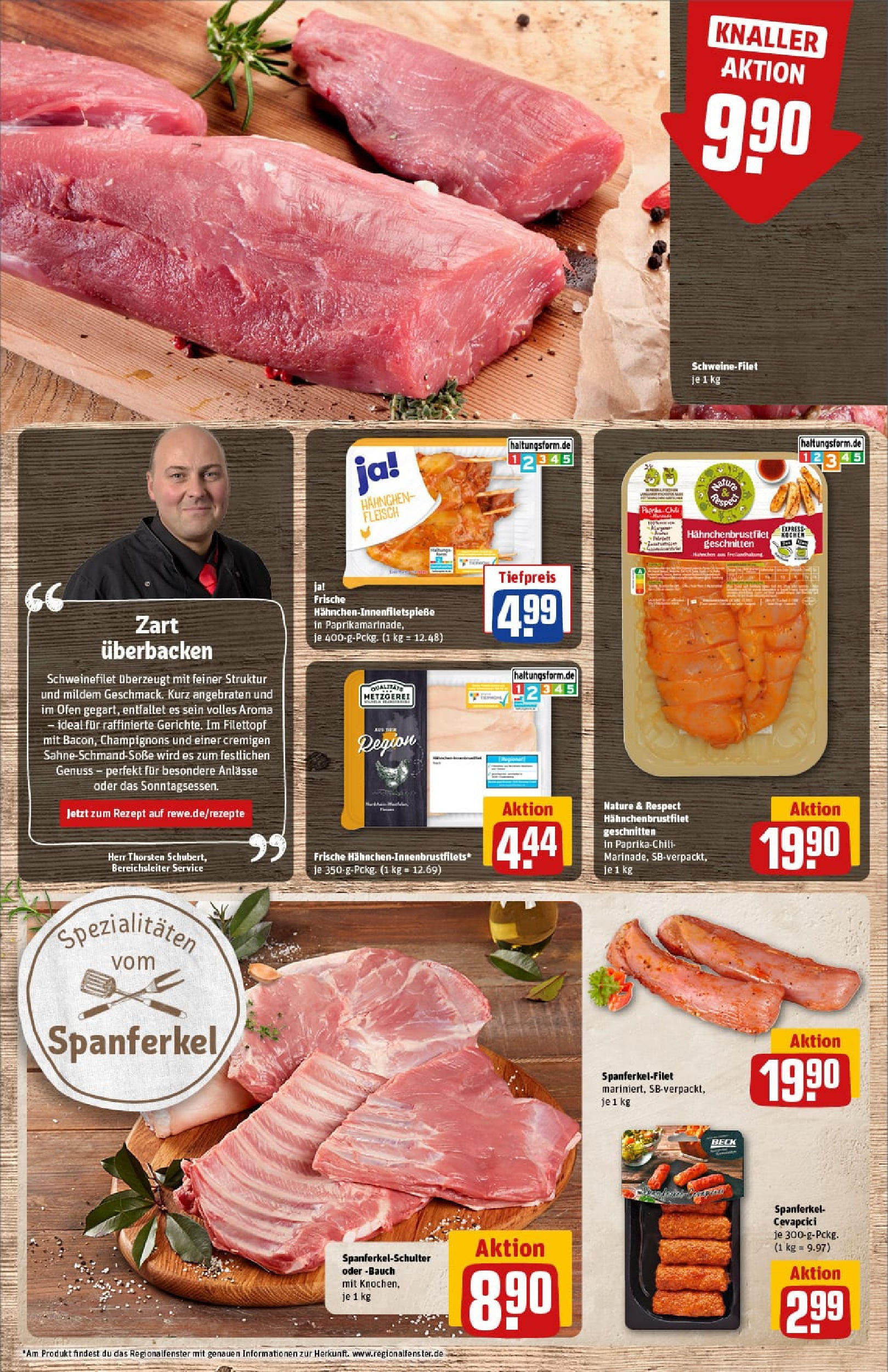 REWE Prospekt ab 06.07.2025 zum Blättern » Angebote | Seite: 8 | Produkte: Ofen, Schweinefilet, Soße, Fleisch