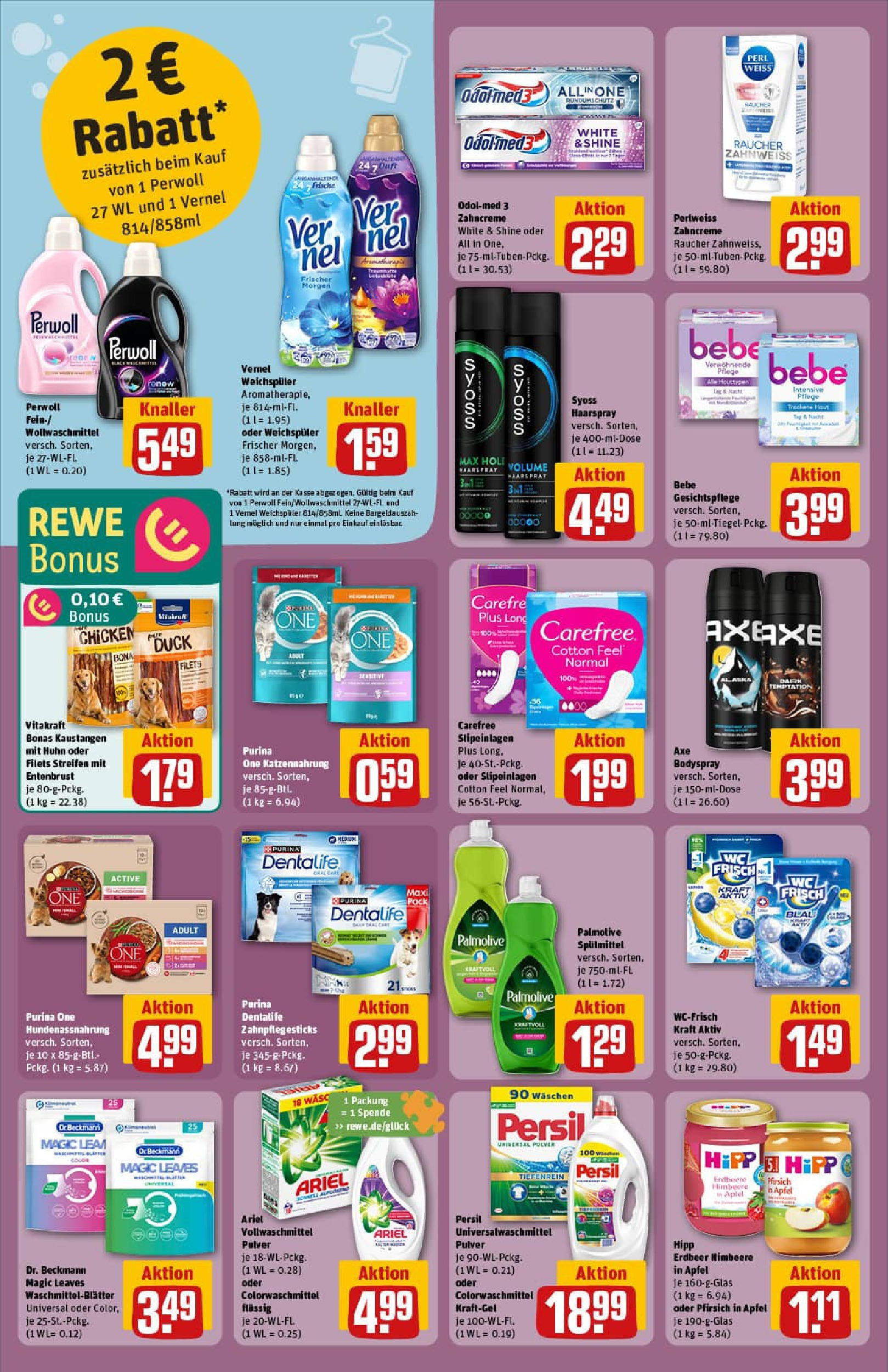 REWE Prospekt ab 06.07.2025 zum Blättern » Angebote | Seite: 26 | Produkte: Äpfel, Perwoll, Axe, Persil