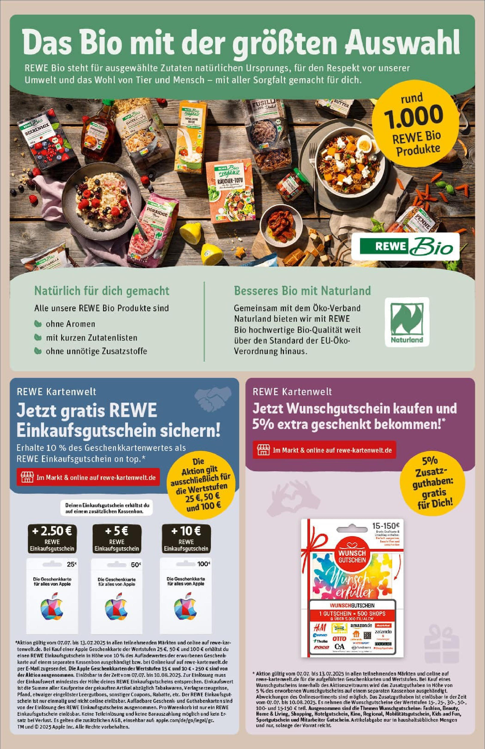 REWE Prospekt ab 06.07.2025 zum Blättern » Angebote | Seite: 33 | Produkte: Top, Butter, Mozzarella, Apple