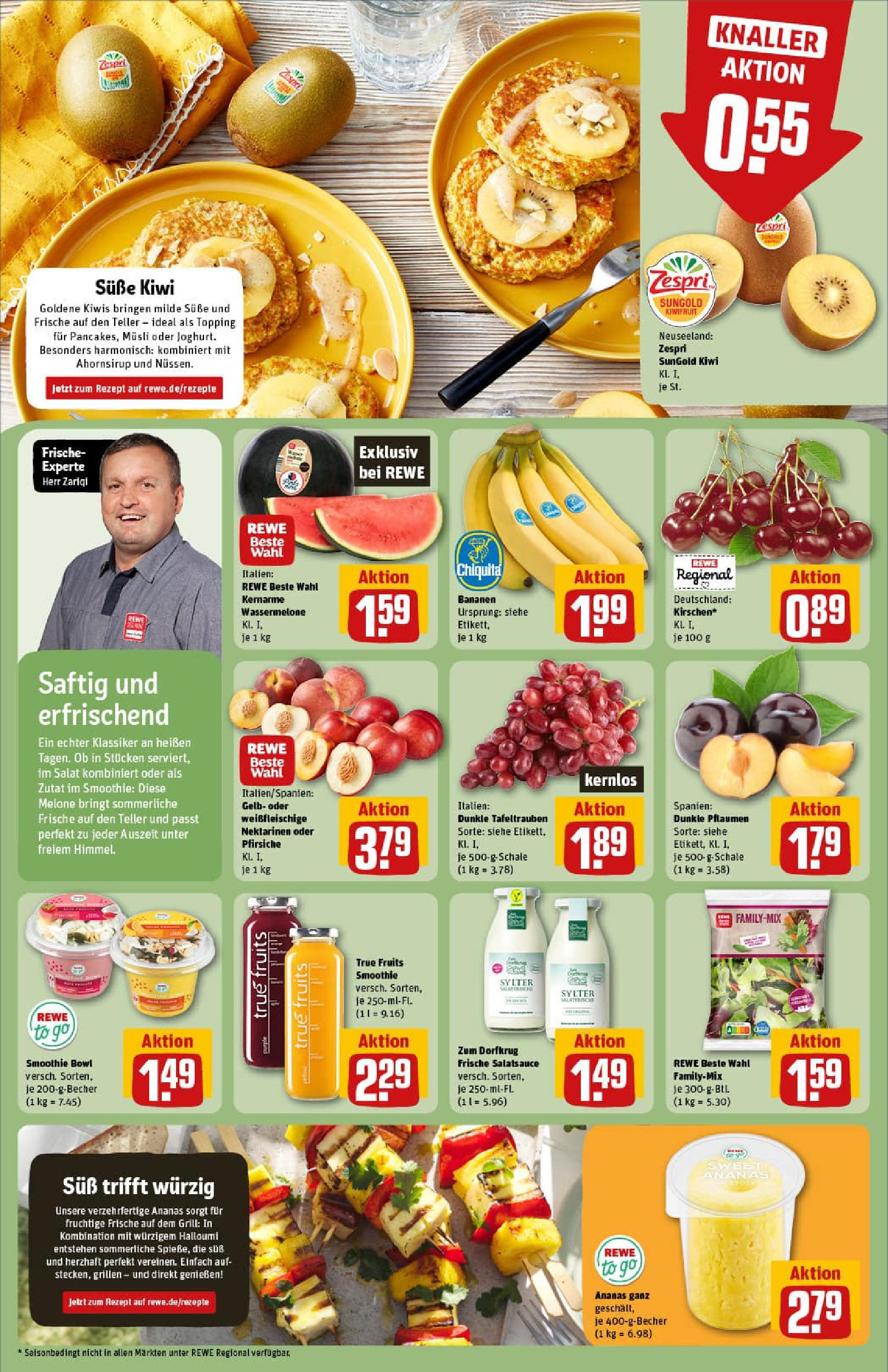REWE Prospekt ab 06.07.2025 zum Blättern » Angebote | Seite: 6 | Produkte: Grill, Dressing, Ananas, Wassermelone