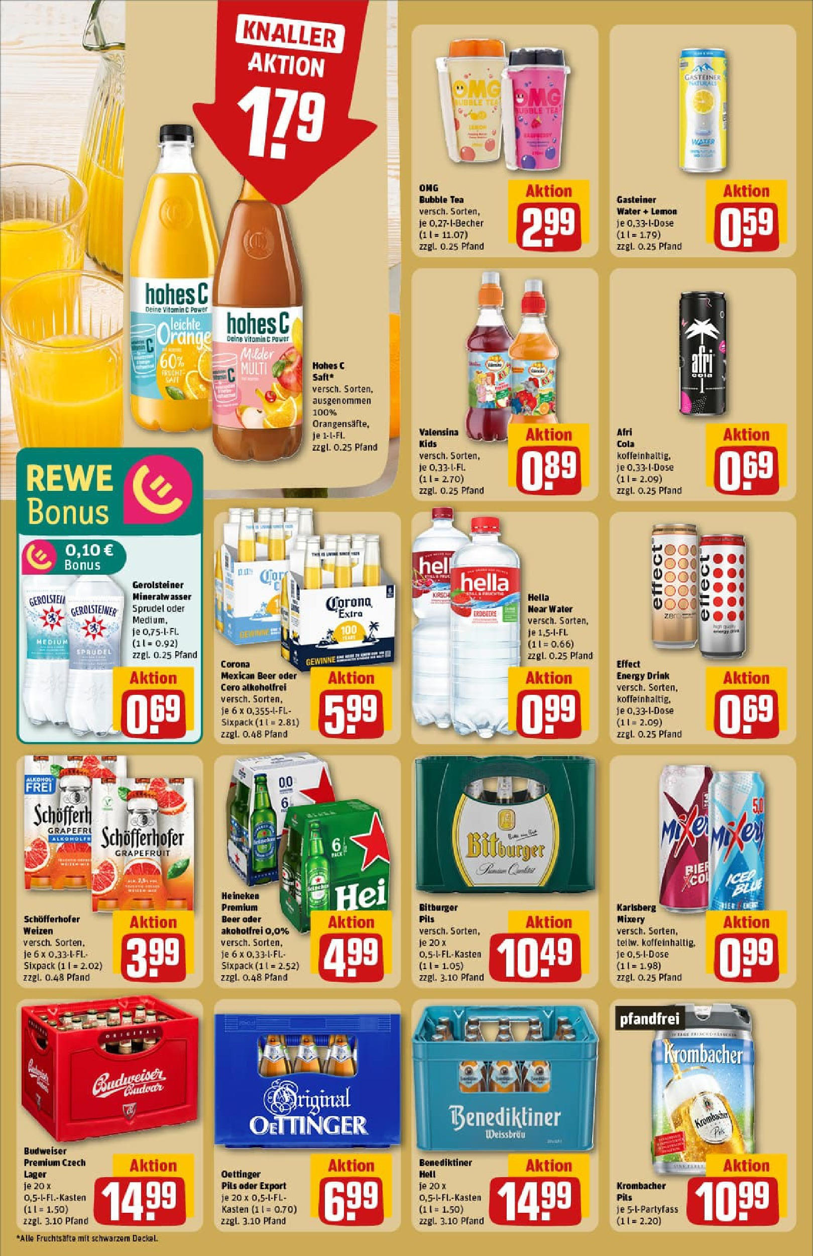 REWE Prospekt ab 06.07.2025 zum Blättern » Angebote | Seite: 20 | Produkte: Valensina, Krombacher, Budweiser, Saft