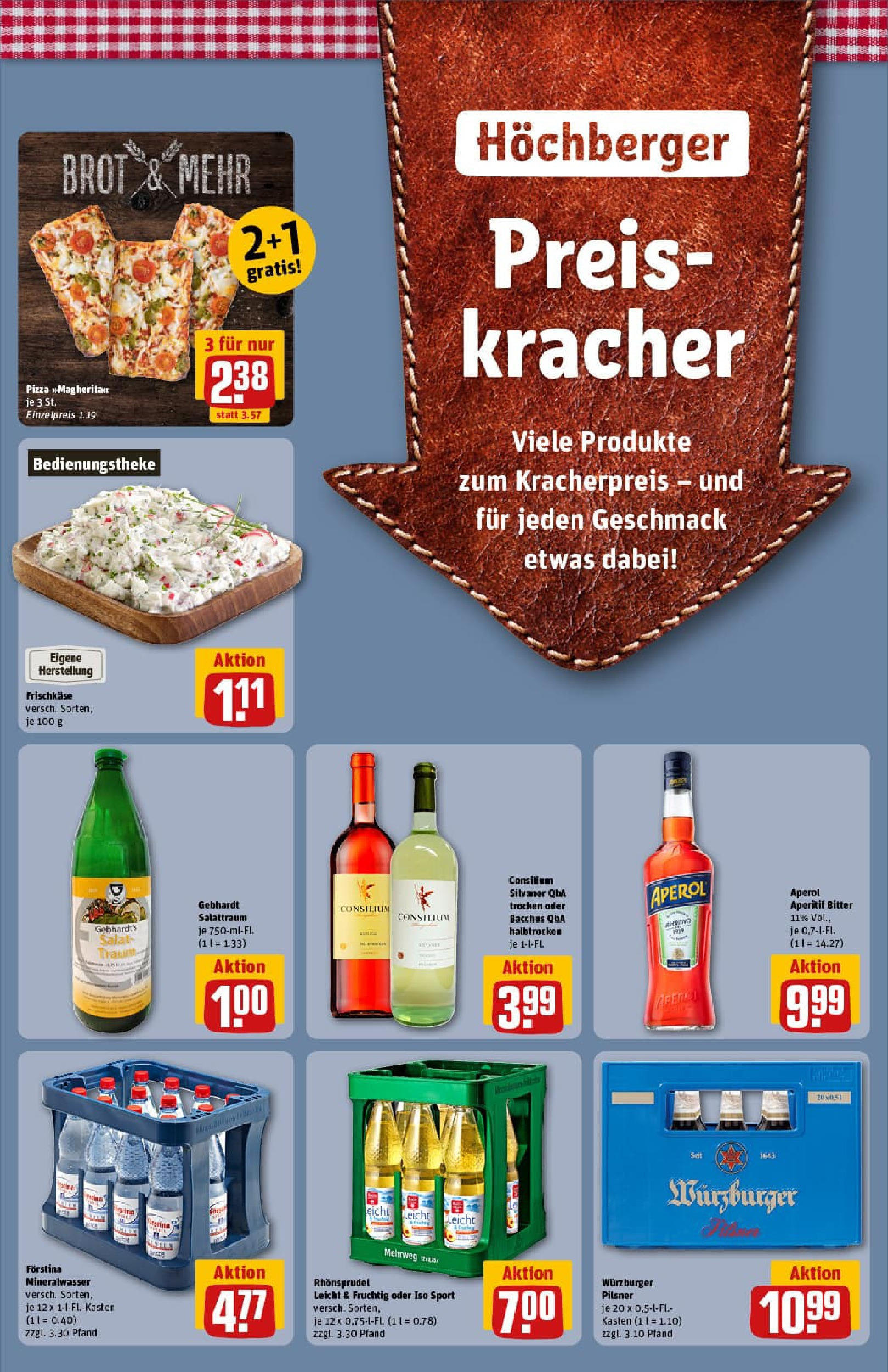 REWE Prospekt ab 06.07.2025 zum Blättern » Angebote | Seite: 35 | Produkte: Mineralwasser, Brot, Rhonsprudel, Salat