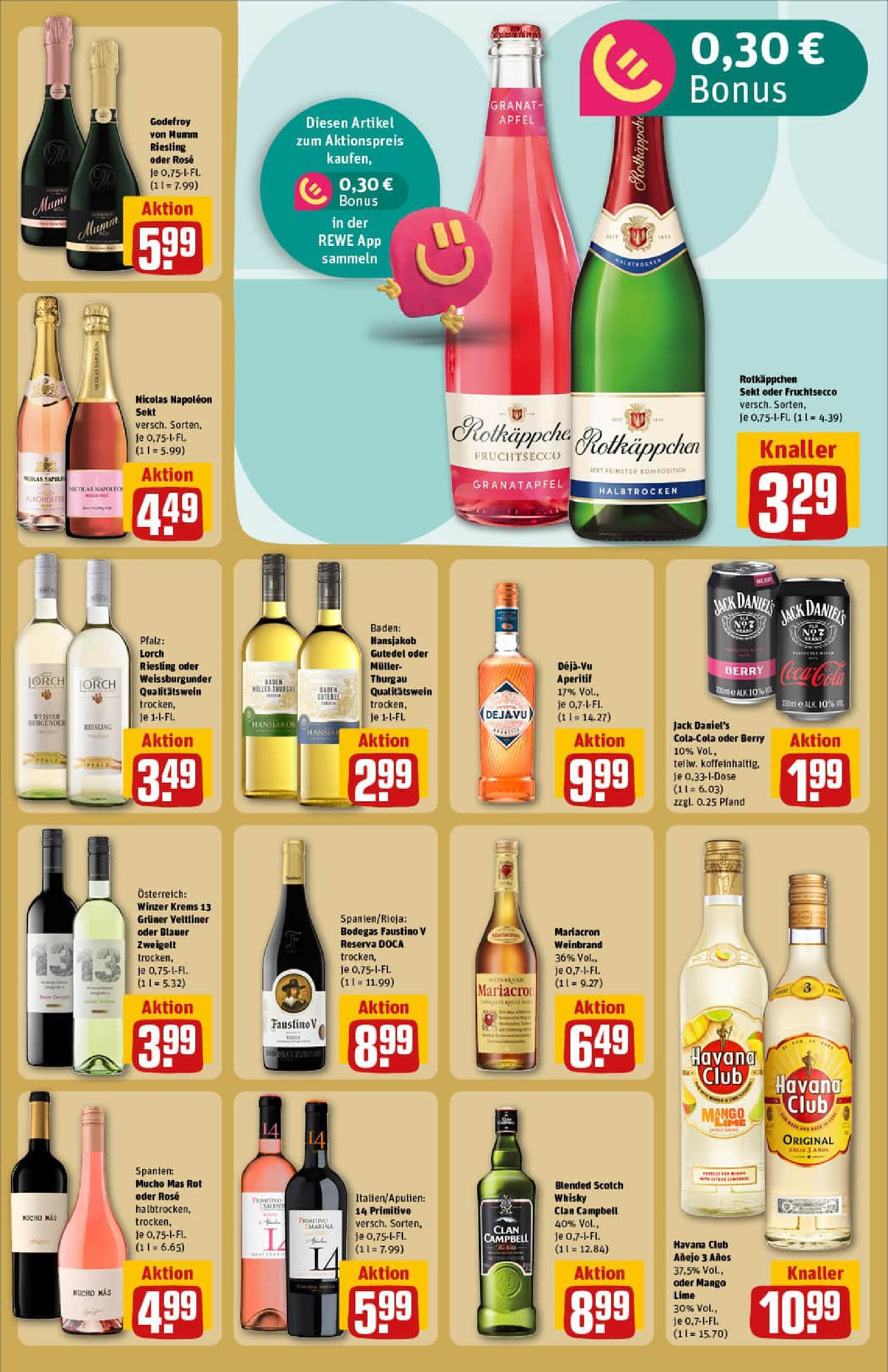 REWE Prospekt ab 06.07.2025 zum Blättern » Angebote | Seite: 21 | Produkte: Rotkappchen sekt, Granatapfel, Mariacron, Wein