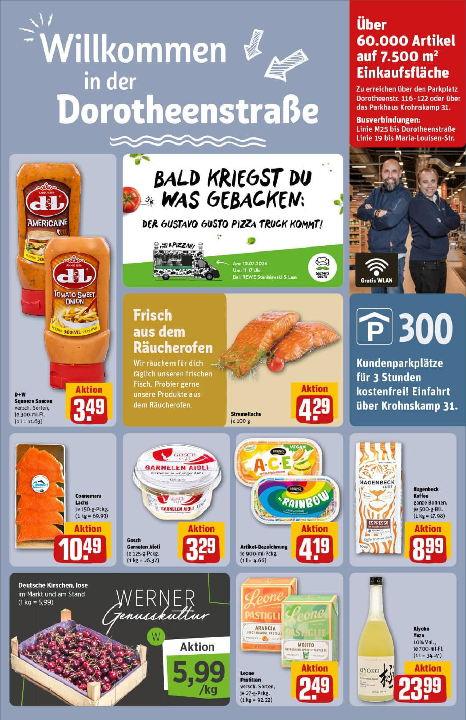 REWE Prospekt ab 06.07.2025 zum Blättern » Angebote | Seite: 33 | Produkte: Kaffee, Garnelen, Lachs, Pizza