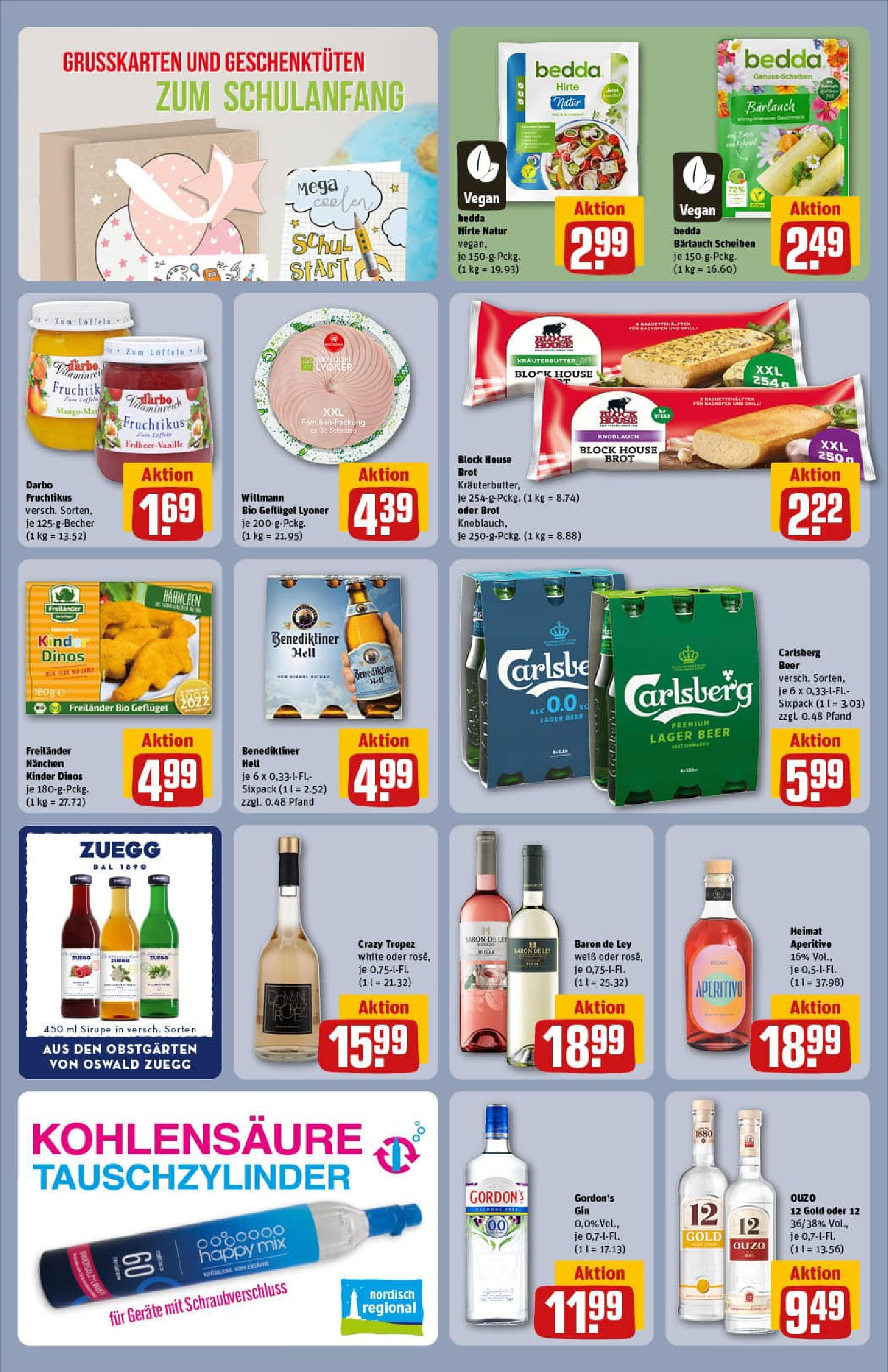 REWE Prospekt ab 06.07.2025 zum Blättern » Angebote | Seite: 34 | Produkte: Ouzo 12, Kräuterbutter, Brot, Gin