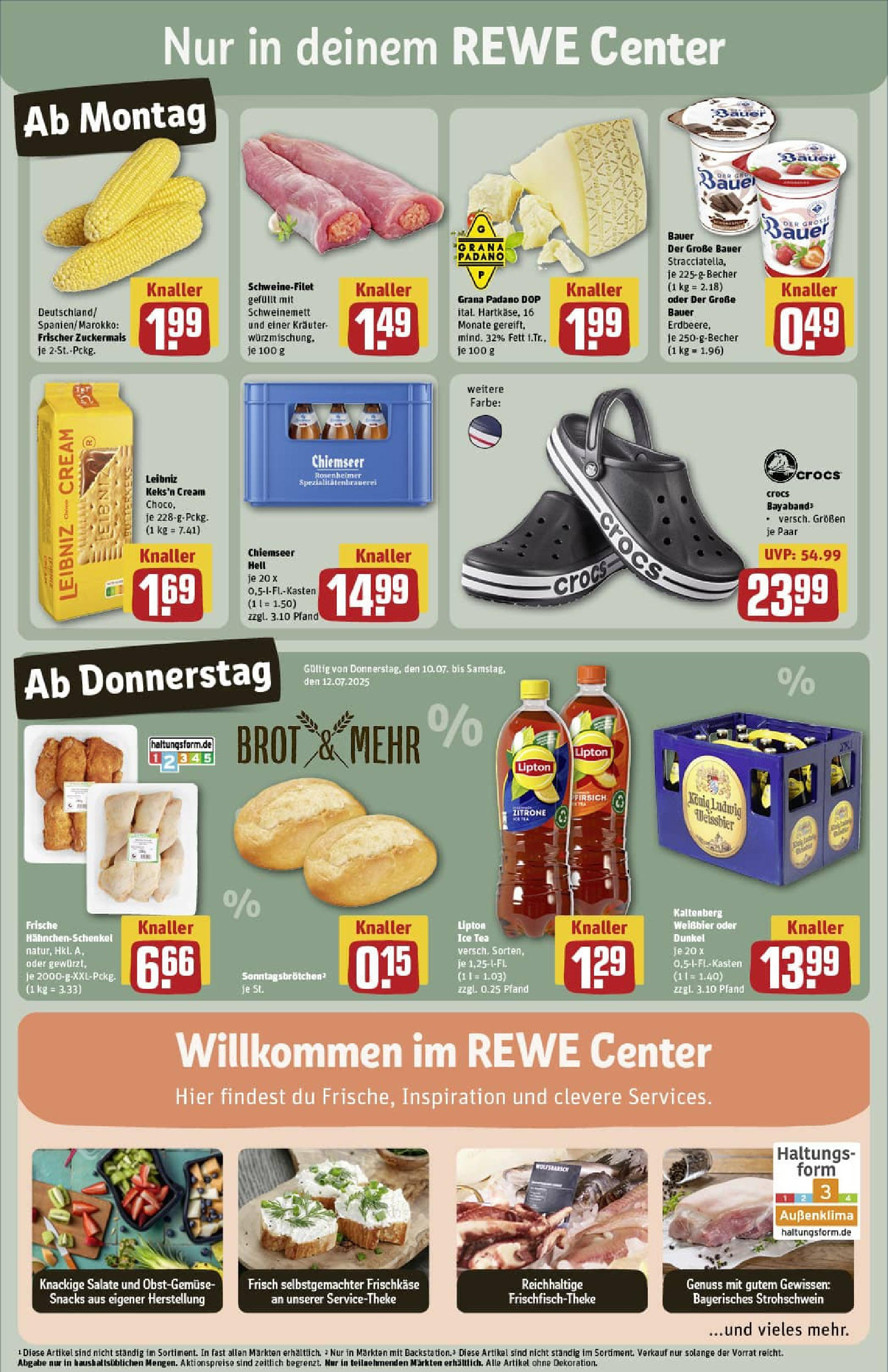REWE Prospekt ab 06.07.2025 zum Blättern » Angebote | Seite: 3 | Produkte: Weißbier, Zitrone, Brot, Frischkase