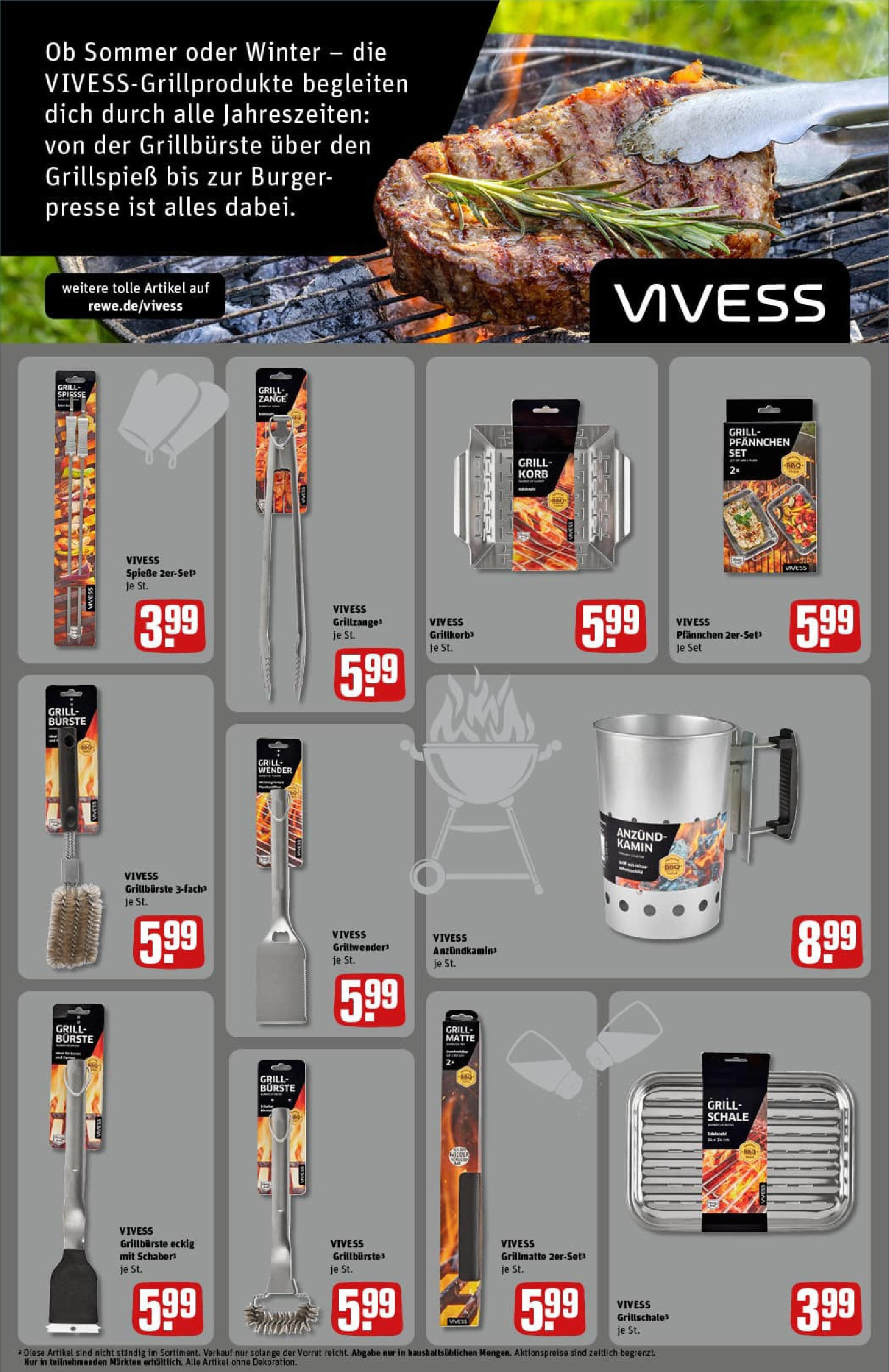 REWE Prospekt ab 06.07.2025 zum Blättern » Angebote | Seite: 15 | Produkte: Grill, Korb, Spieße, Bürste
