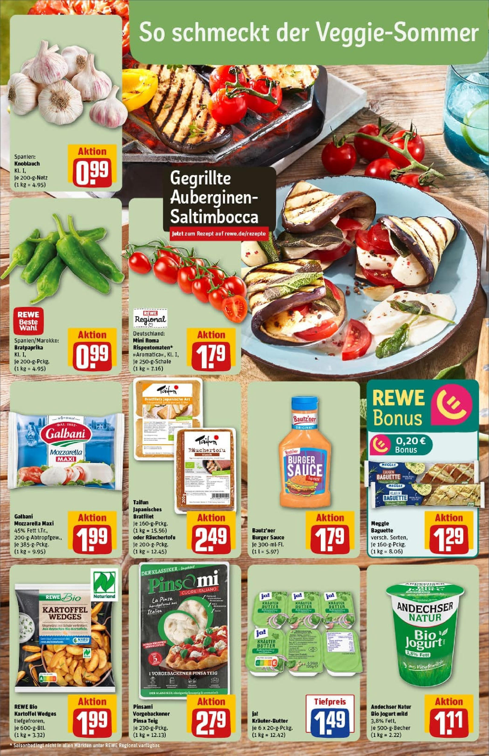 REWE Prospekt ab 06.07.2025 zum Blättern » Angebote | Seite: 6 | Produkte: Butter, Burger, Kräuterbutter, Knoblauch
