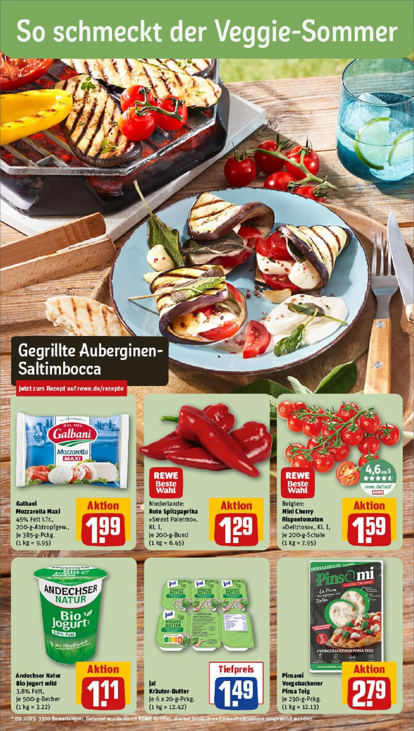 REWE Prospekt ab 06.07.2025 zum Blättern » Angebote | Seite: 4 | Produkte: Butter, Mozzarella, Kräuterbutter