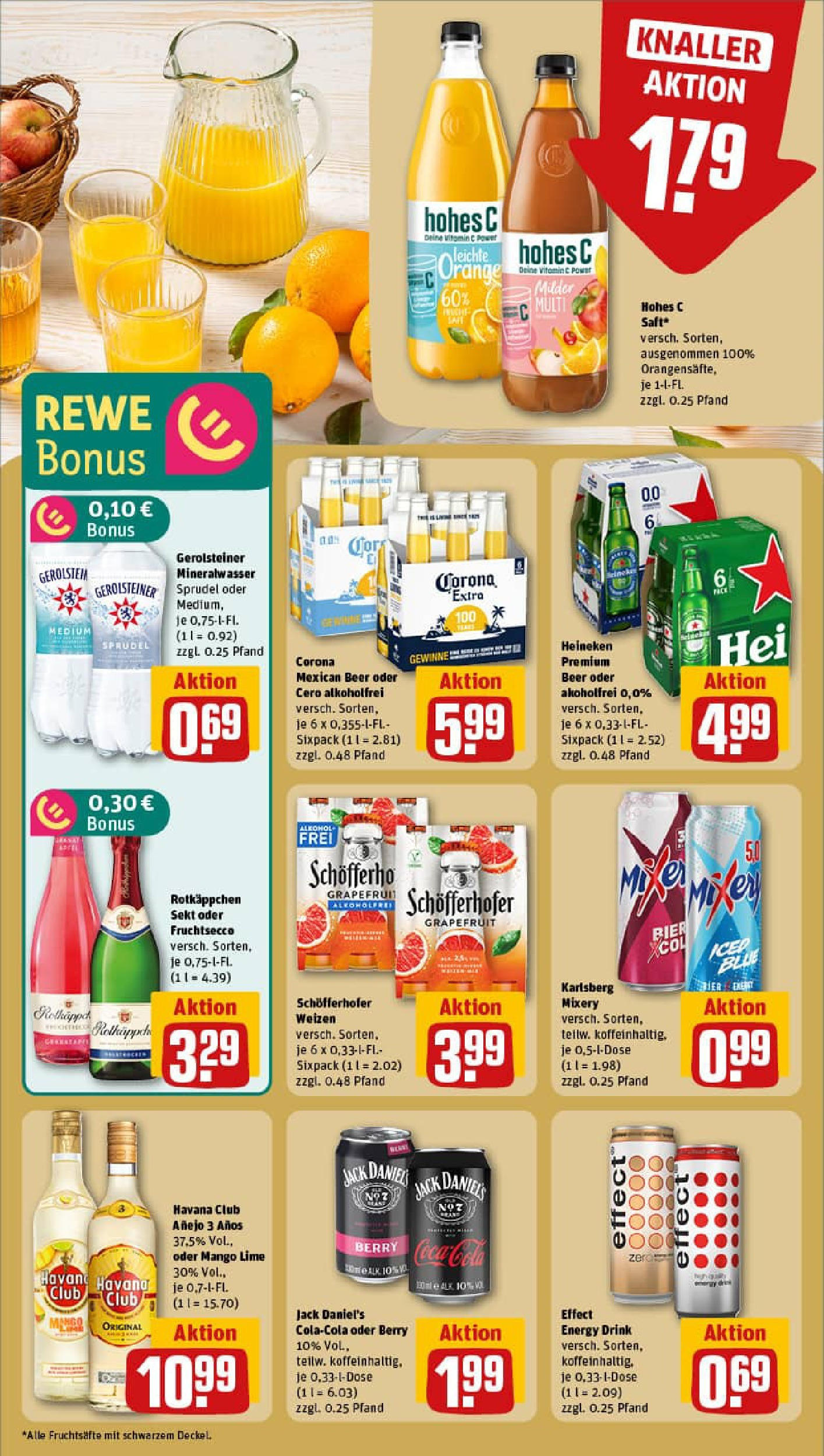 REWE Prospekt ab 06.07.2025 zum Blättern » Angebote | Seite: 11 | Produkte: Coca cola, Rum, Jack Daniel's, Grapefruit