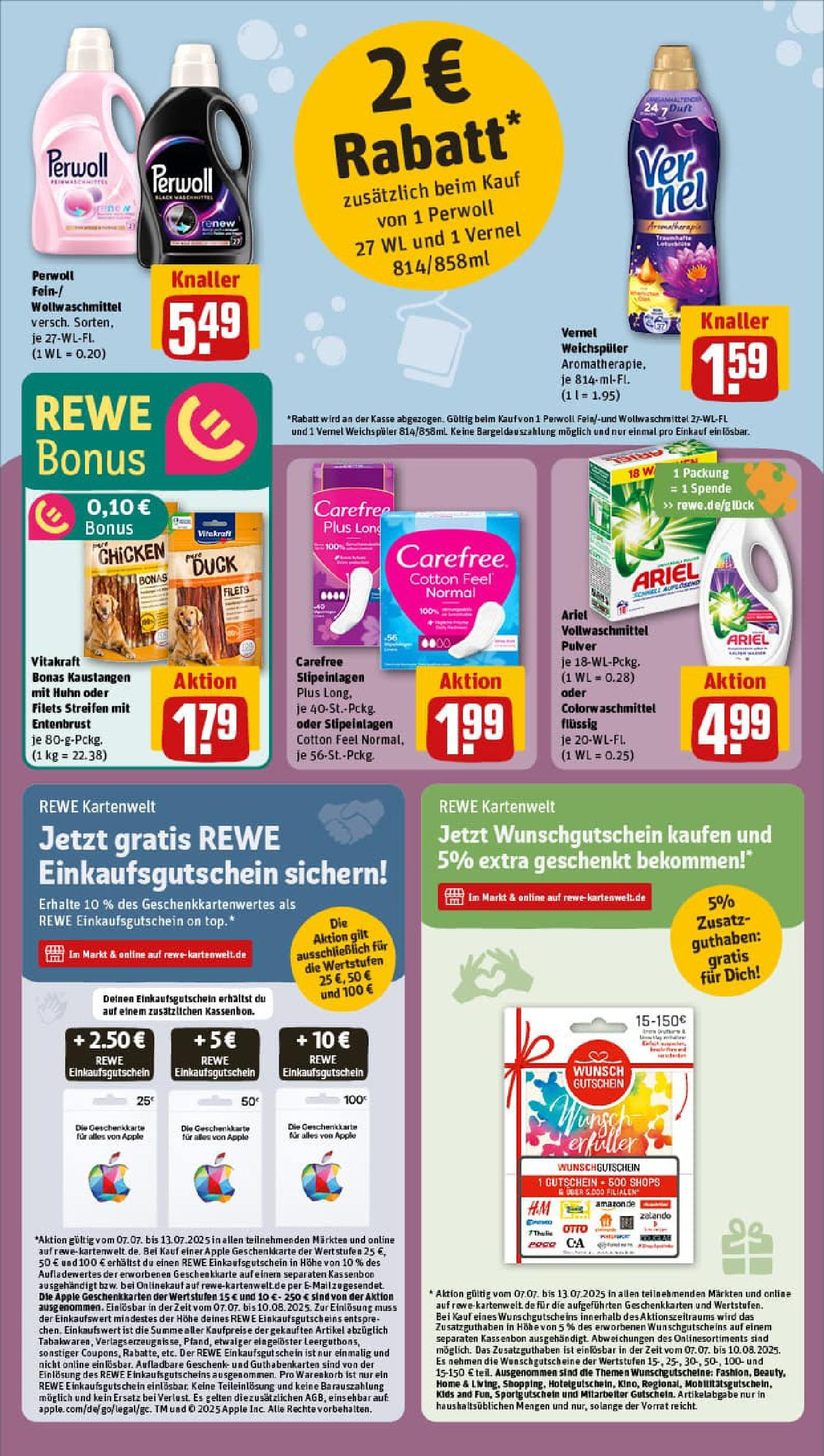 REWE Prospekt ab 06.07.2025 zum Blättern » Angebote | Seite: 13 | Produkte: Top, Ariel, Duft, Weichspüler