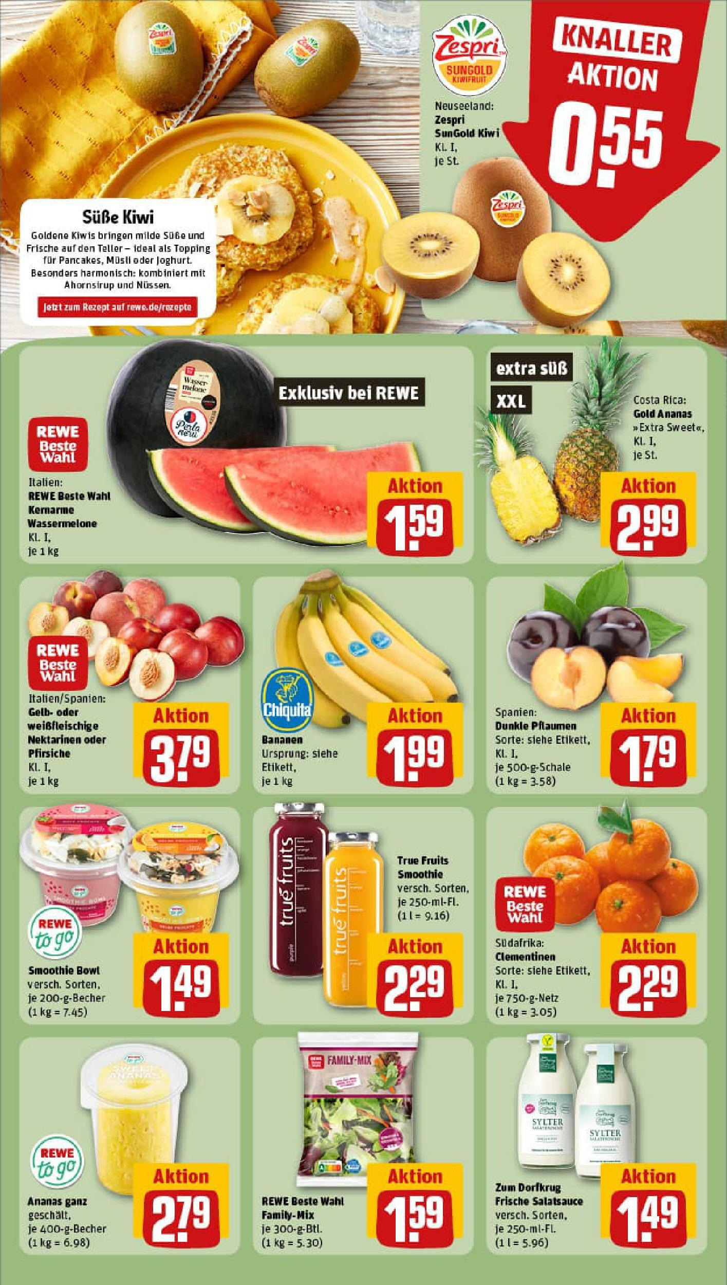 REWE Prospekt ab 06.07.2025 zum Blättern » Angebote | Seite: 6 | Produkte: Musli, Nektarinen, Ananas, Wassermelone