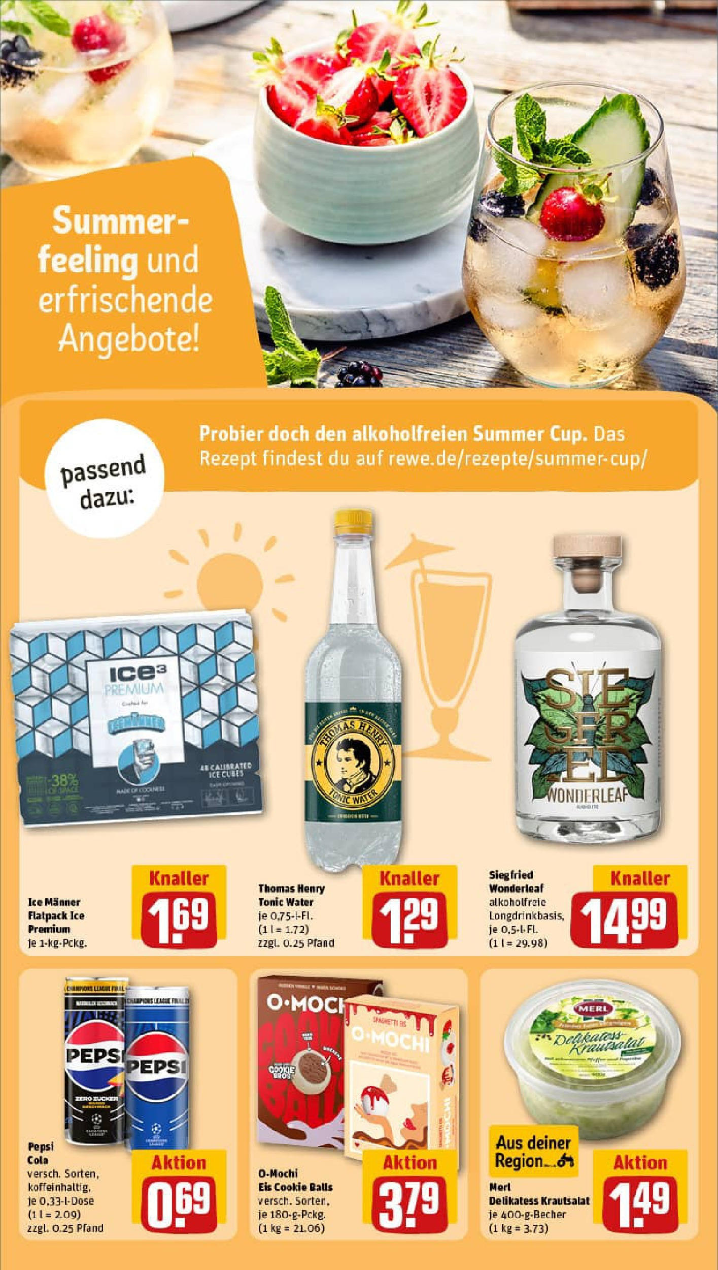 REWE Prospekt ab 06.07.2025 zum Blättern » Angebote | Seite: 12 | Produkte: Cola, Pepsi, Eis