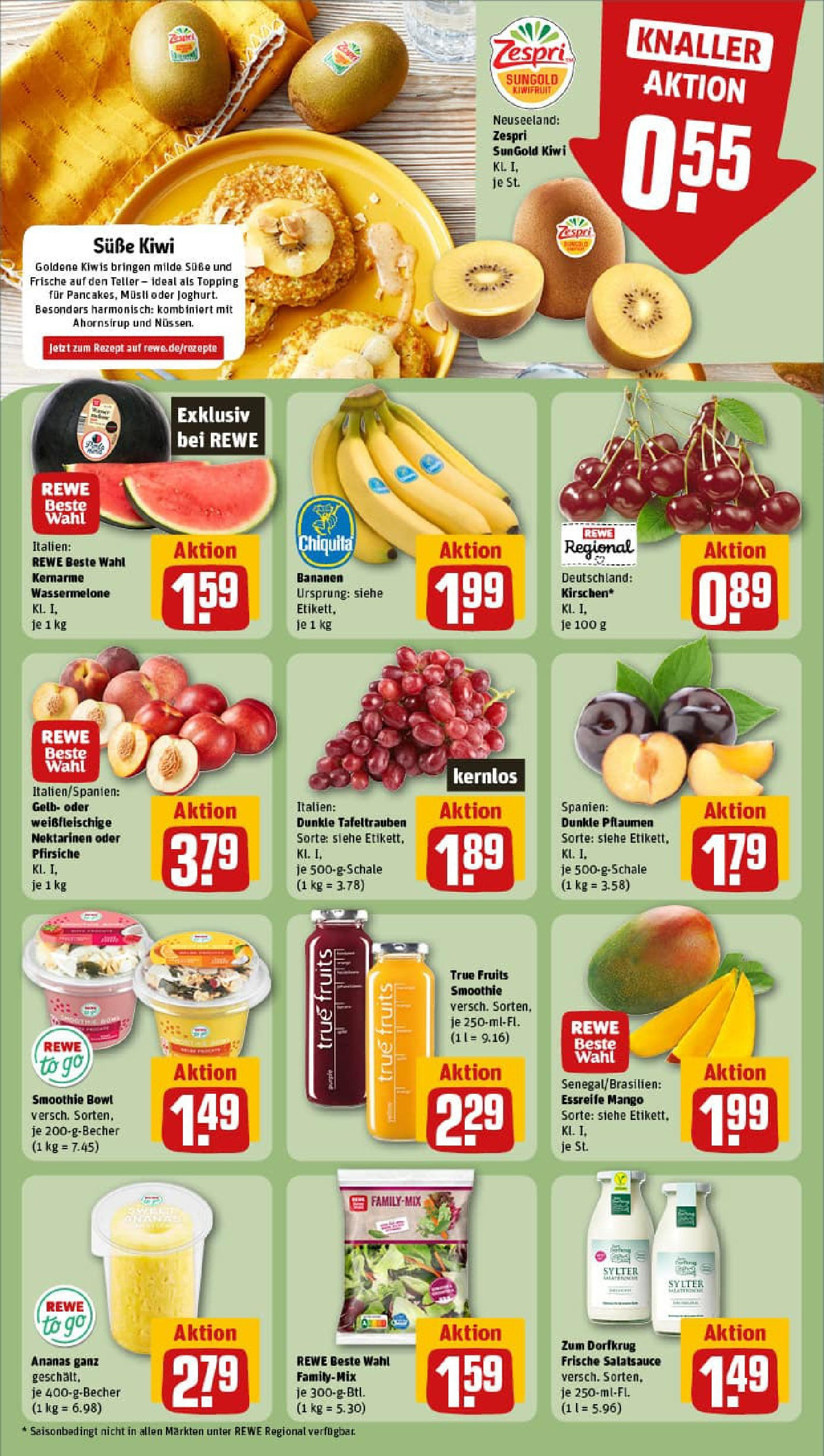 REWE Prospekt ab 06.07.2025 zum Blättern » Angebote | Seite: 6 | Produkte: Joghurt, Dressing, Mango, Kiwi