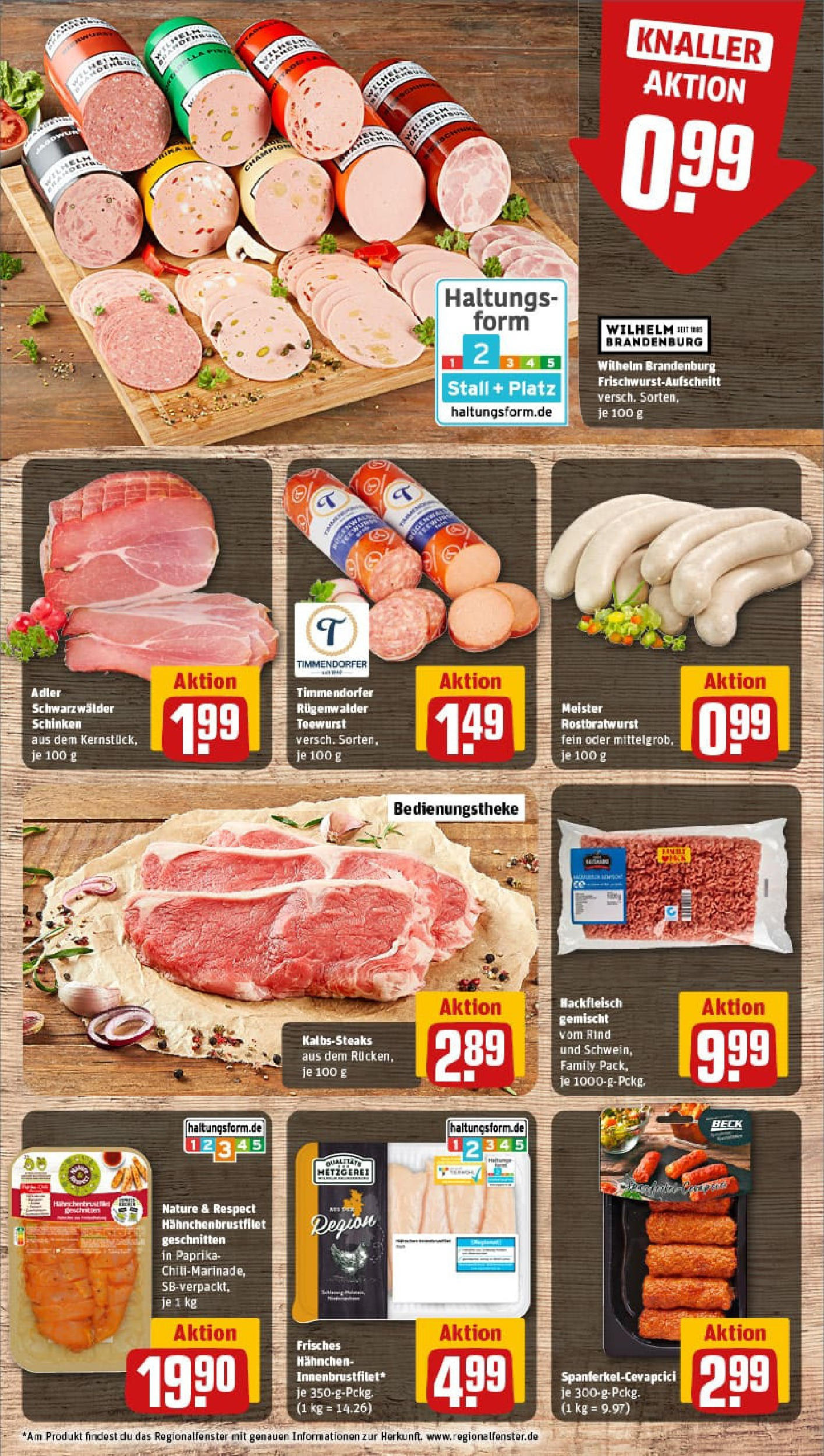 REWE Prospekt ab 06.07.2025 zum Blättern » Angebote | Seite: 8 | Produkte: Hahnchen, Cevapcici, Schinken, Steak