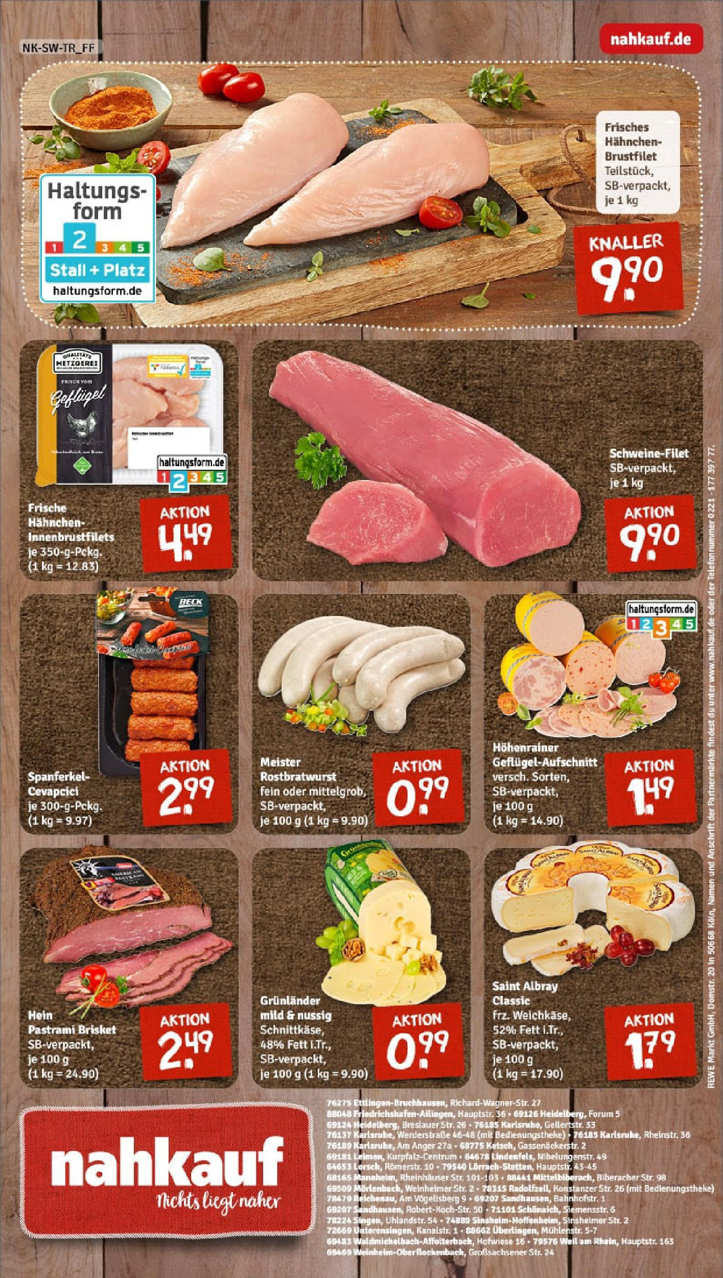 REWE Prospekt ab 06.07.2025 zum Blättern » Angebote | Seite: 8 | Produkte: Hahnchen, Schweinefilet, Grunlander, Telefon