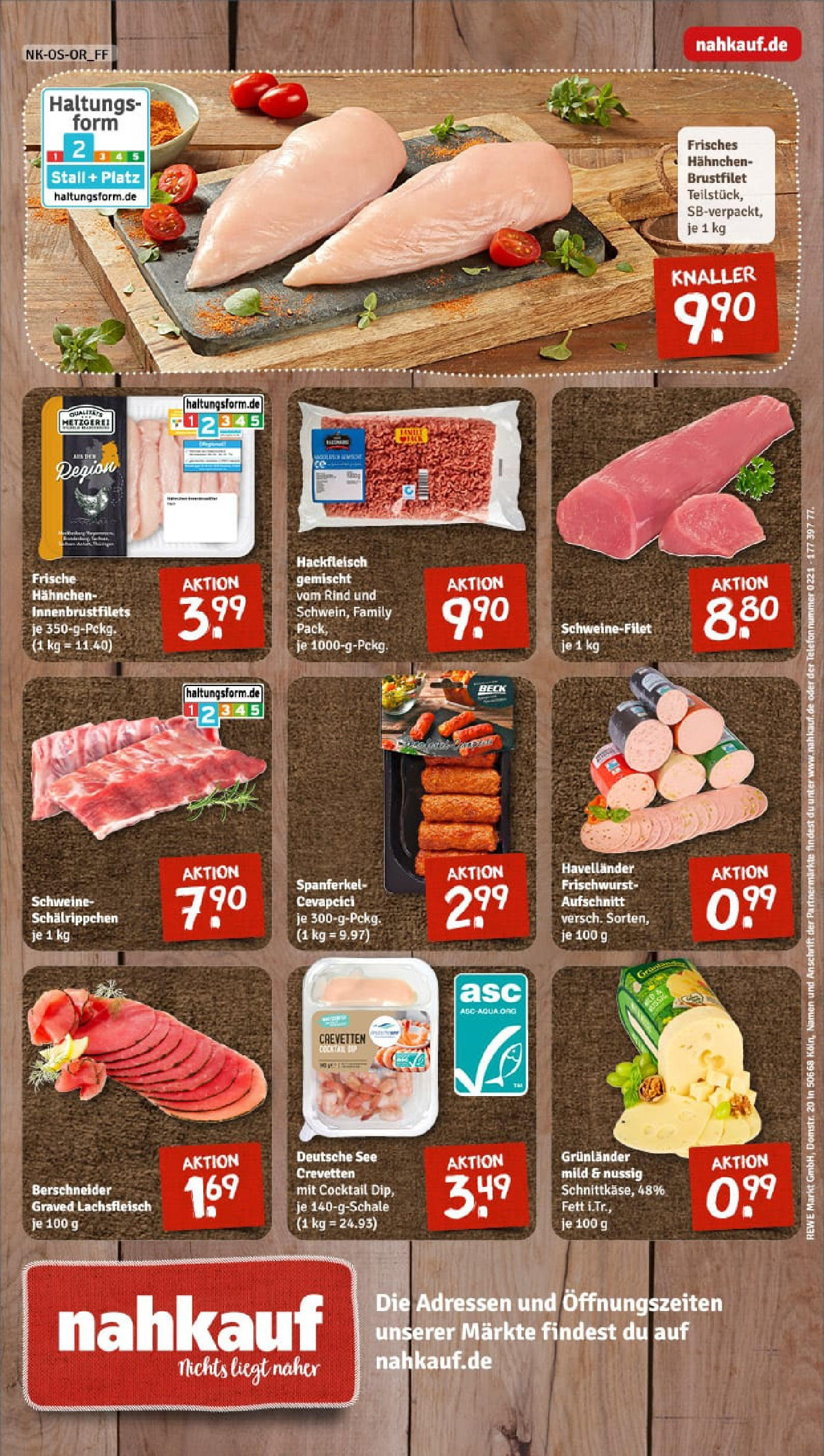 REWE Prospekt ab 06.07.2025 zum Blättern » Angebote | Seite: 8 | Produkte: Hahnchen, Schweinefilet, Grunlander, Hackfleisch
