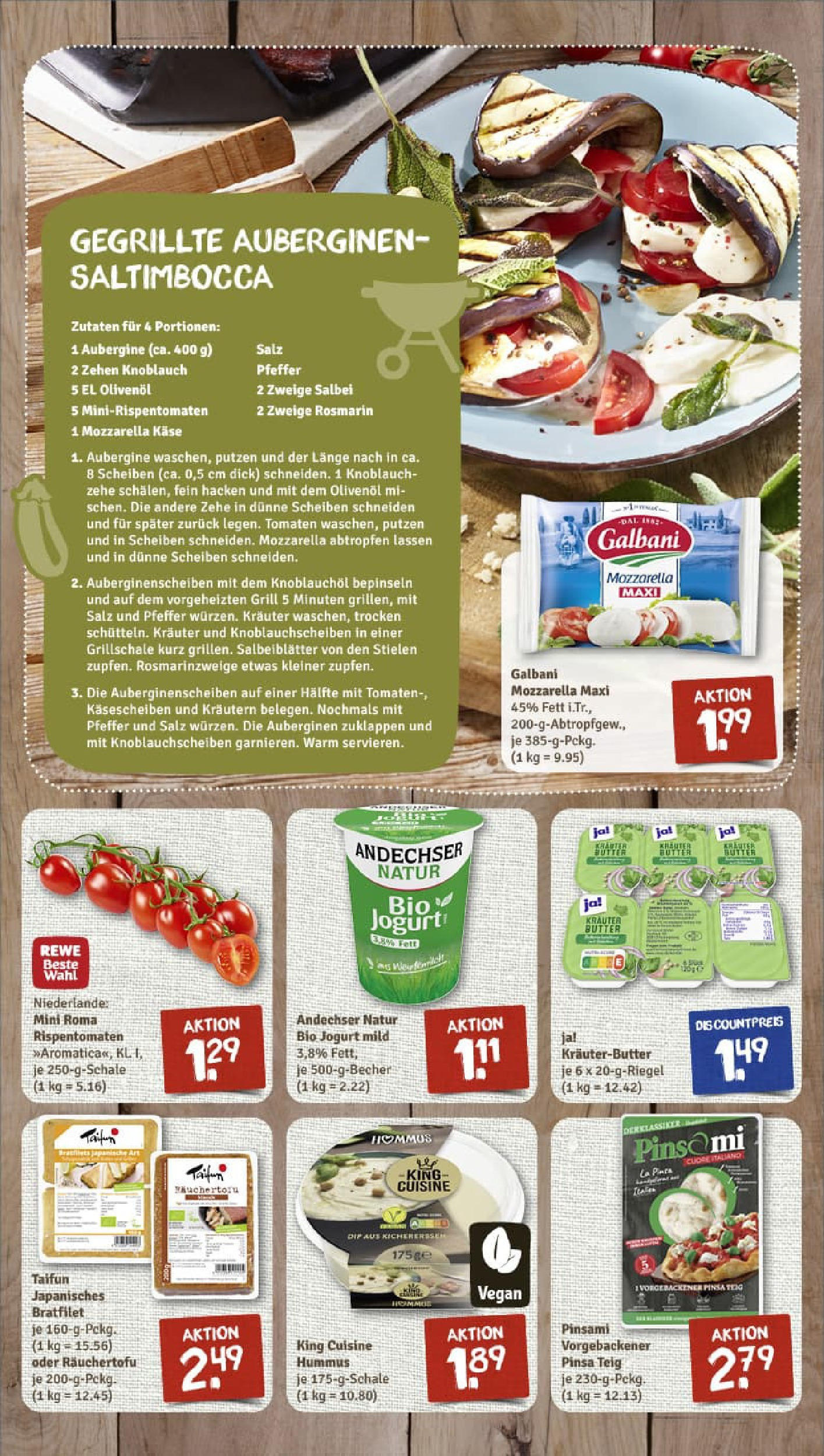 REWE Prospekt ab 06.07.2025 zum Blättern » Angebote | Seite: 2 | Produkte: Mozzarella, Salz, Pfeffer, Knoblauch