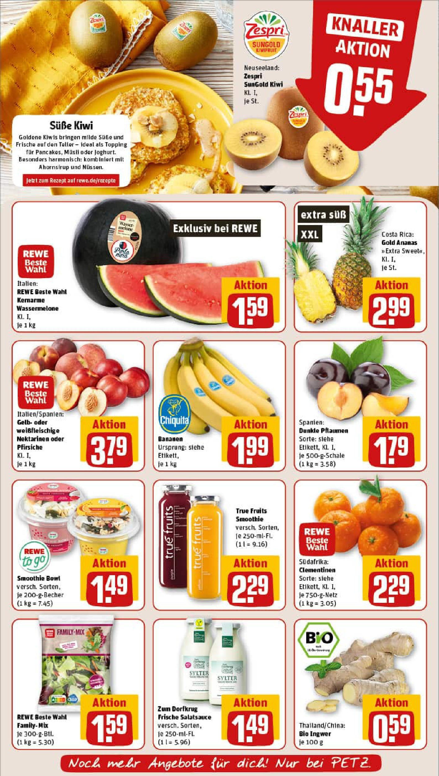 REWE Prospekt ab 06.07.2025 zum Blättern » Angebote | Seite: 6 | Produkte: Musli, Bananen, Ananas, Wassermelone