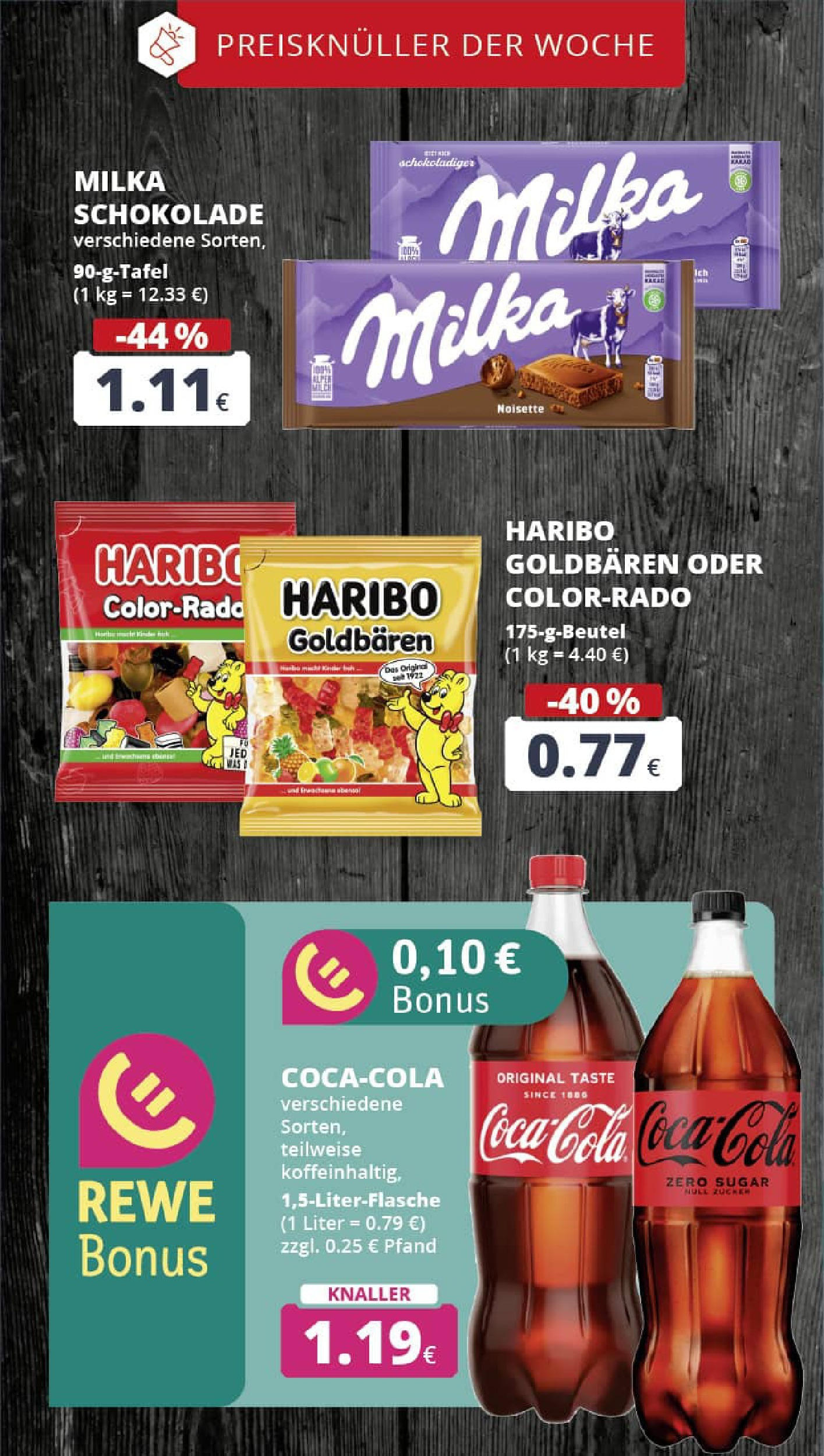REWE Prospekt ab 06.07.2025 zum Blättern » Angebote | Seite: 2 | Produkte: Coca cola, Haribo, Cola, Schokolade