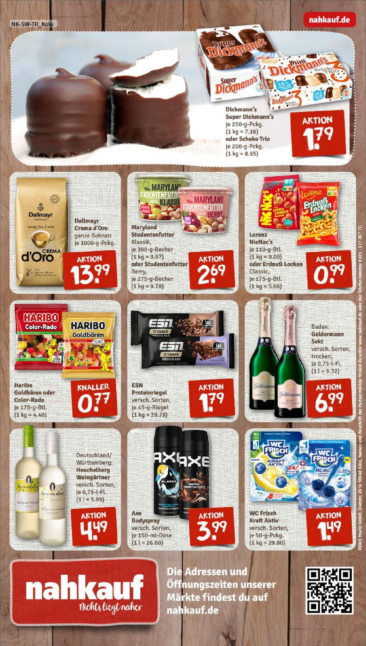 REWE Prospekt ab 06.07.2025 zum Blättern » Angebote | Seite: 8 | Produkte: Haribo, Dallmayr, Wc frisch, Axe
