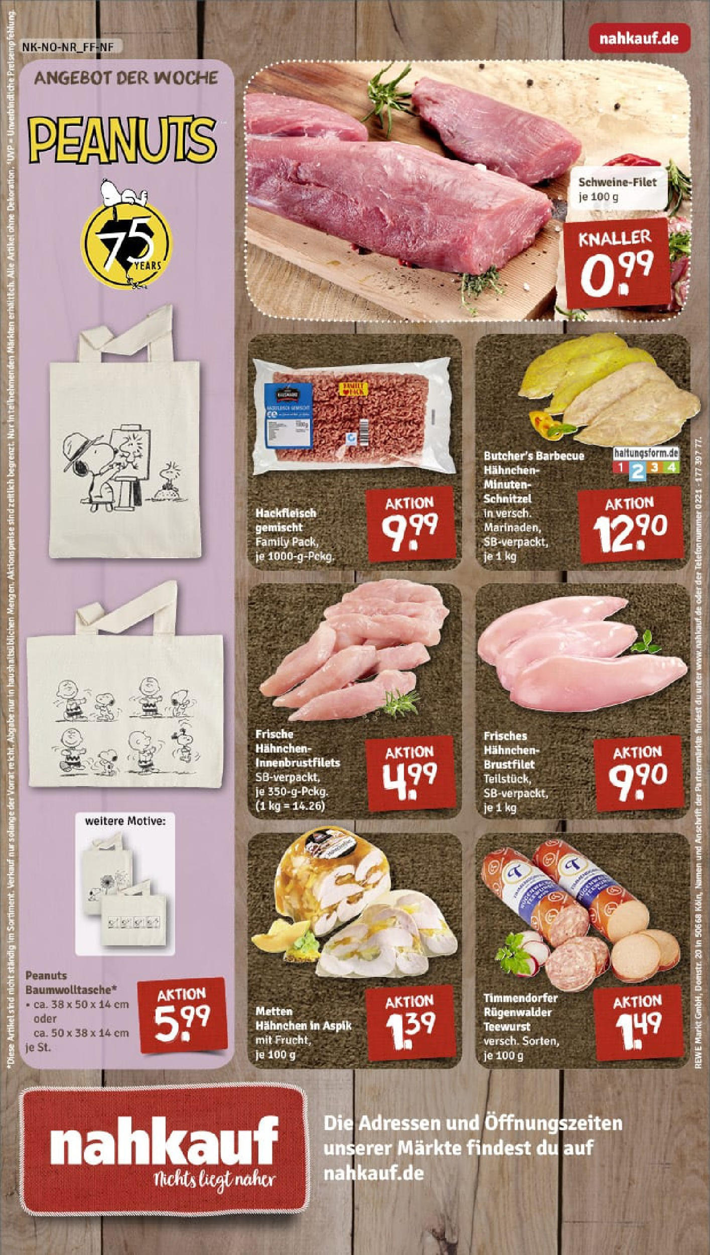 REWE Prospekt ab 06.07.2025 zum Blättern » Angebote | Seite: 8 | Produkte: Hahnchen, Schnitzel, Schweinefilet, Hackfleisch