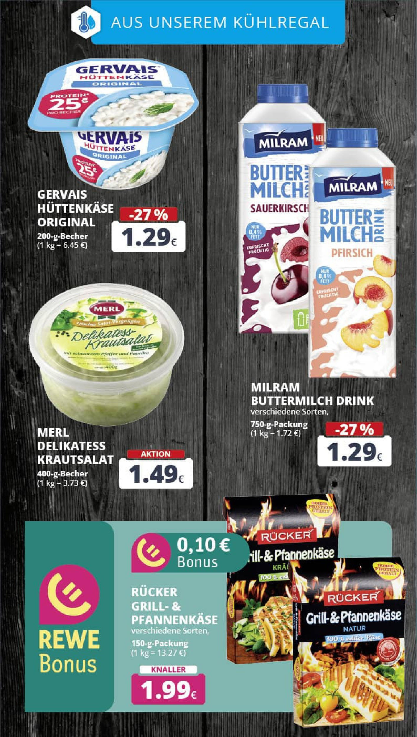 REWE Prospekt ab 06.07.2025 zum Blättern » Angebote | Seite: 17 | Produkte: Grill, Buttermilch, Milram, Pfirsich