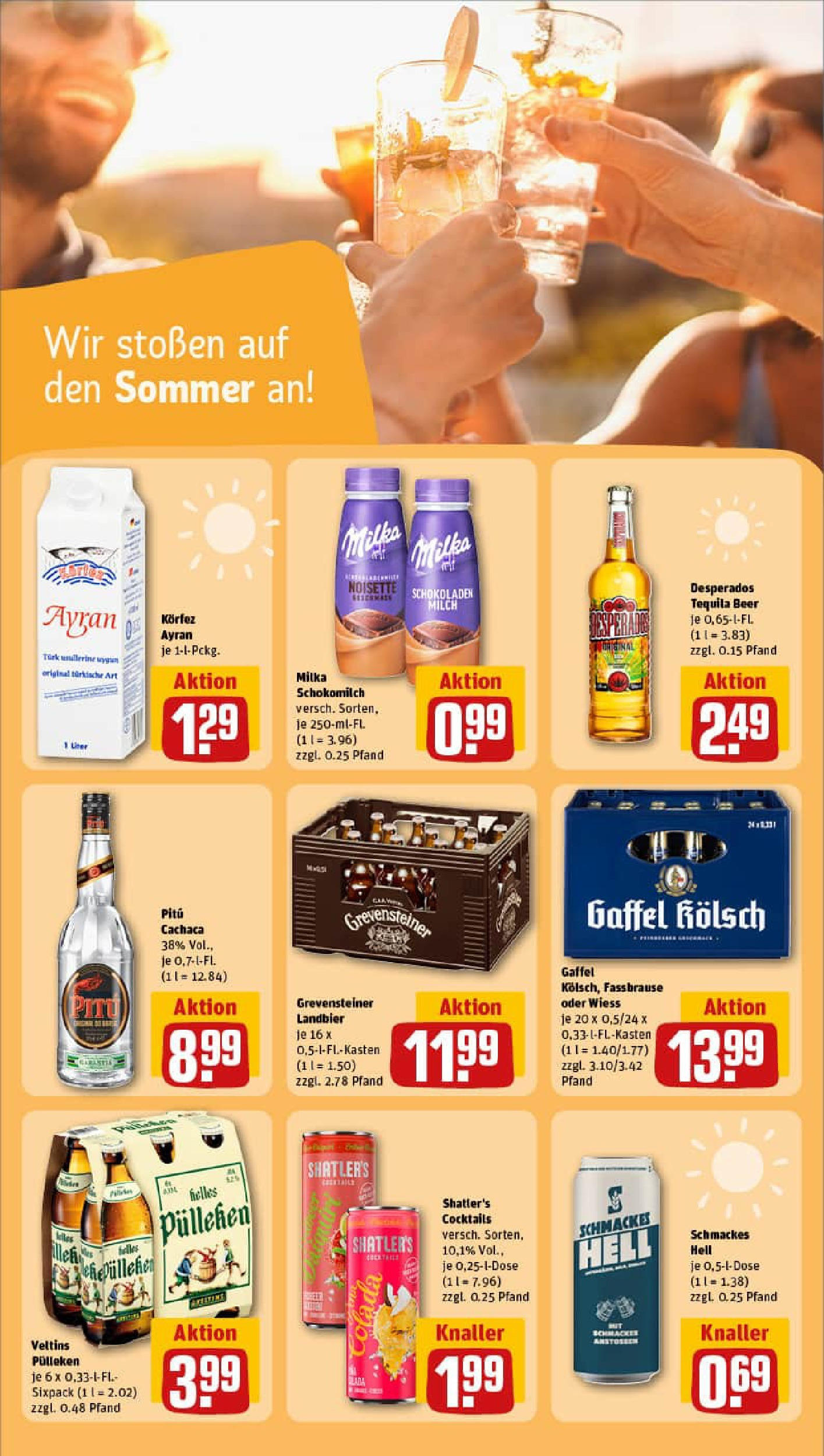 REWE Prospekt ab 06.07.2025 zum Blättern » Angebote | Seite: 25 | Produkte: Milch, Veltins pulleken, Desperados, Veltins