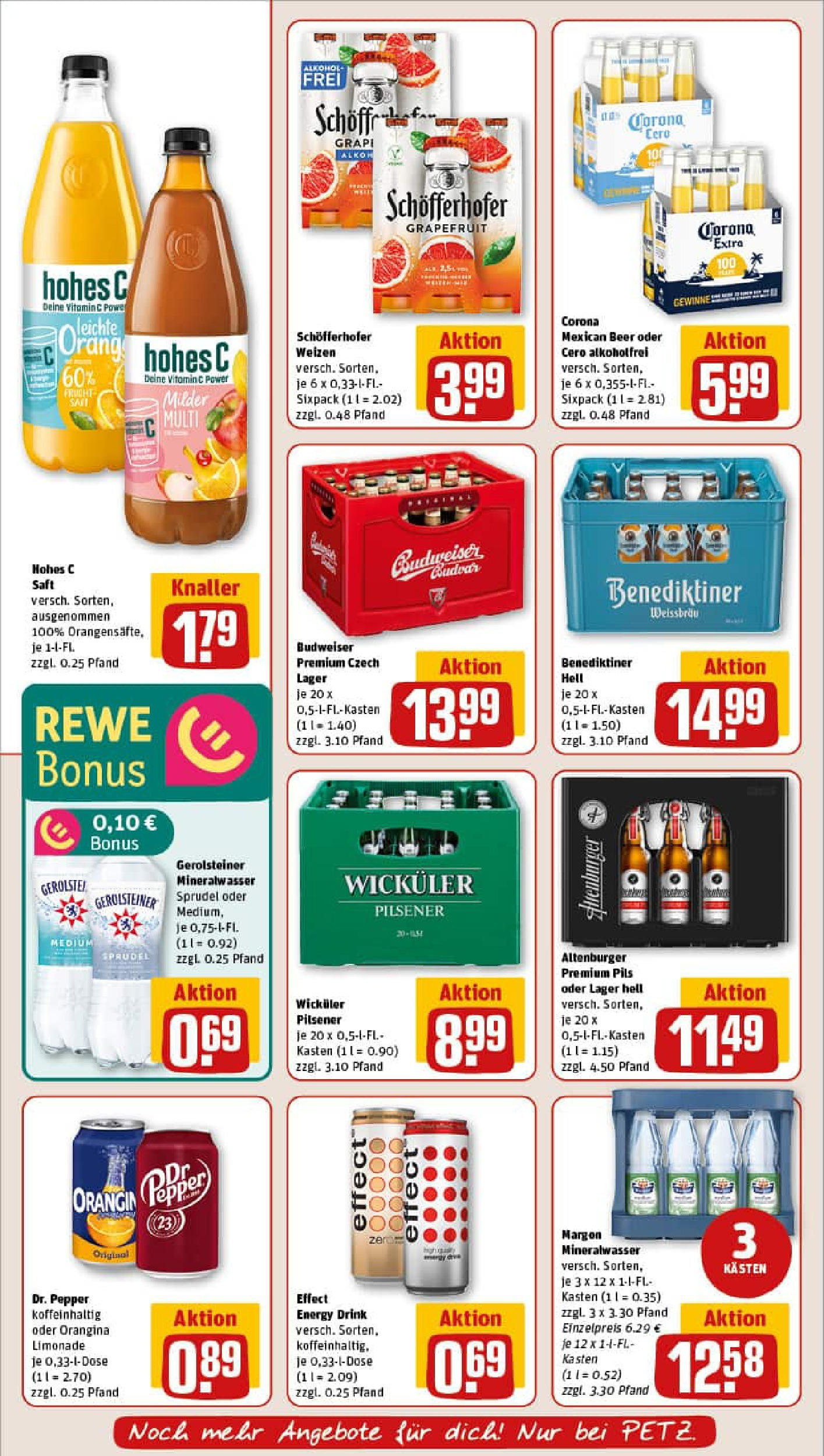 REWE Prospekt ab 06.07.2025 zum Blättern » Angebote | Seite: 16 | Produkte: Mineralwasser, Grapefruit, Budweiser, Gerolsteiner