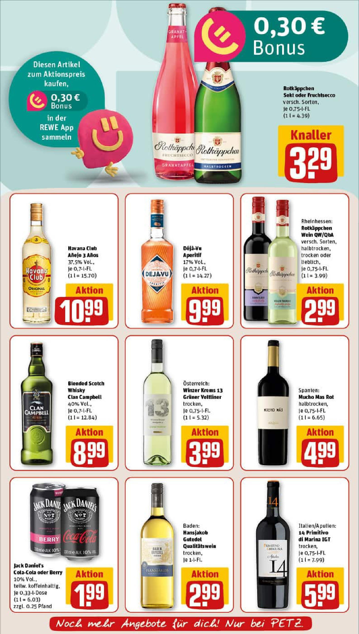 REWE Prospekt ab 06.07.2025 zum Blättern » Angebote | Seite: 17 | Produkte: Cola, Rum, Äpfel, Fruchtsecco