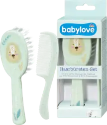 babylove Bürstenset grün Löwe 2tlg